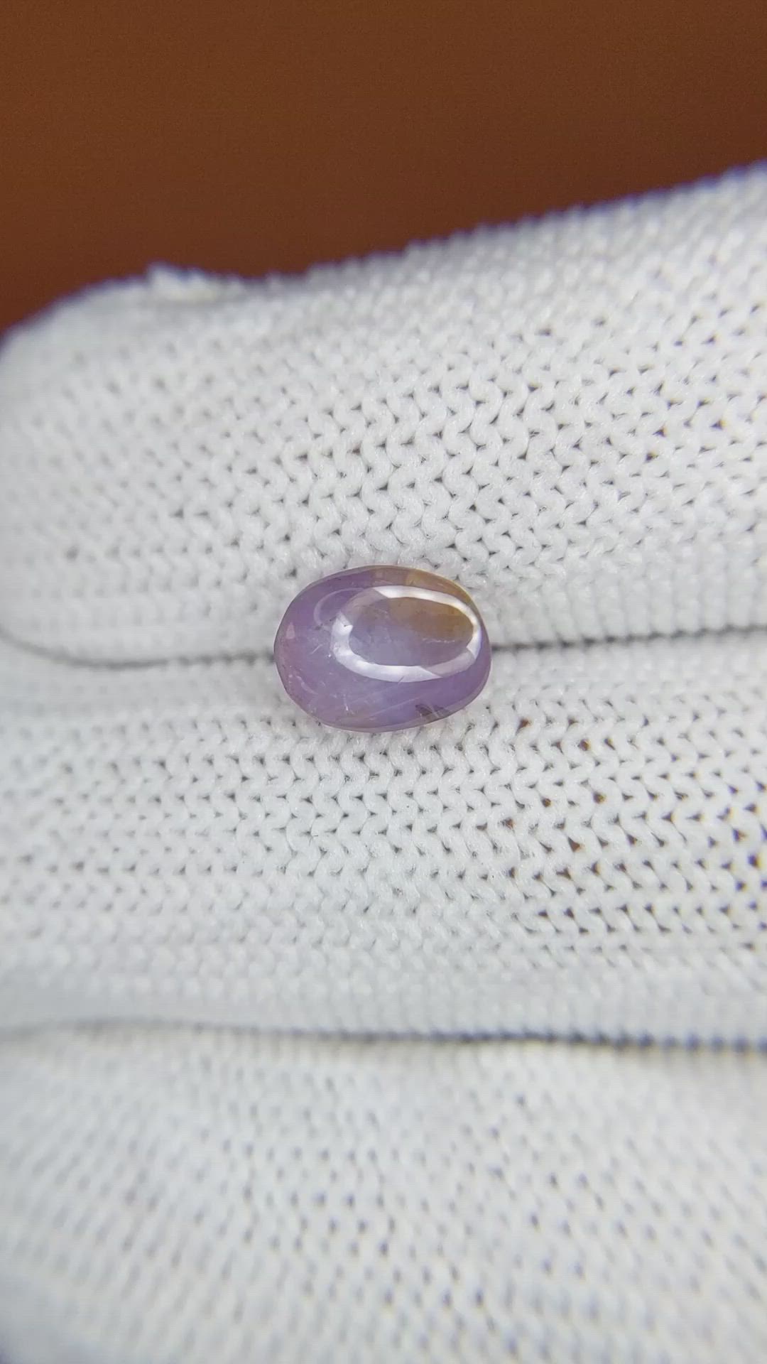 1.94 Ct. Pinkish Purple Star Sapphire from Ceylon (Sri Lanka) Size Video