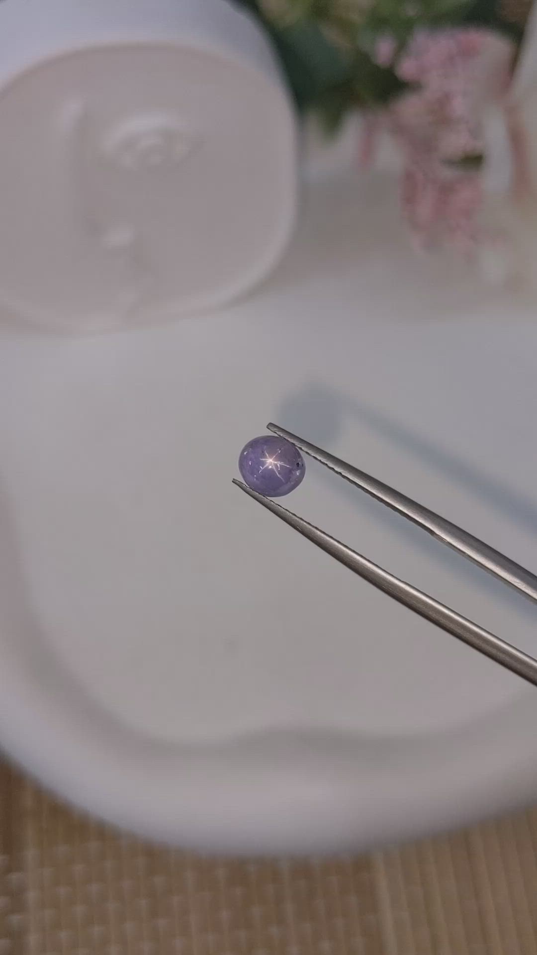 1.65 Ct. Blue Star Sapphire from Ceylon (Sri Lanka) Size Video