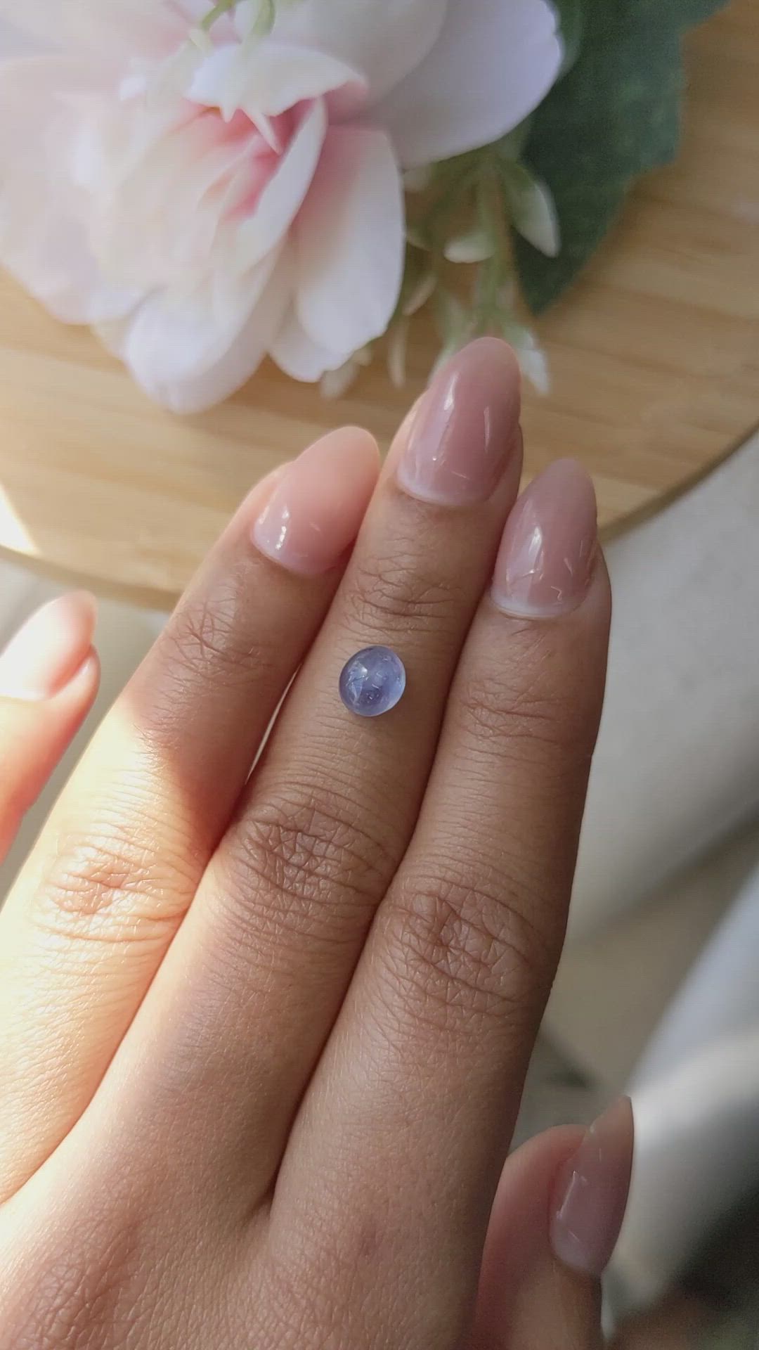 1.65 Ct. Blue Star Sapphire from Ceylon (Sri Lanka) Size Video