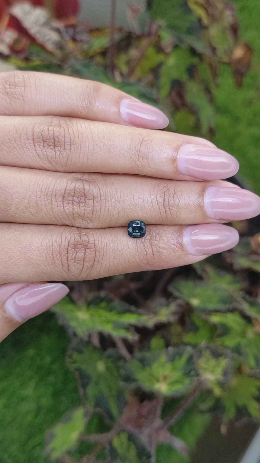 0.84 Ct. Greenish Blue Sapphire from Ceylon (Sri Lanka) Size Video