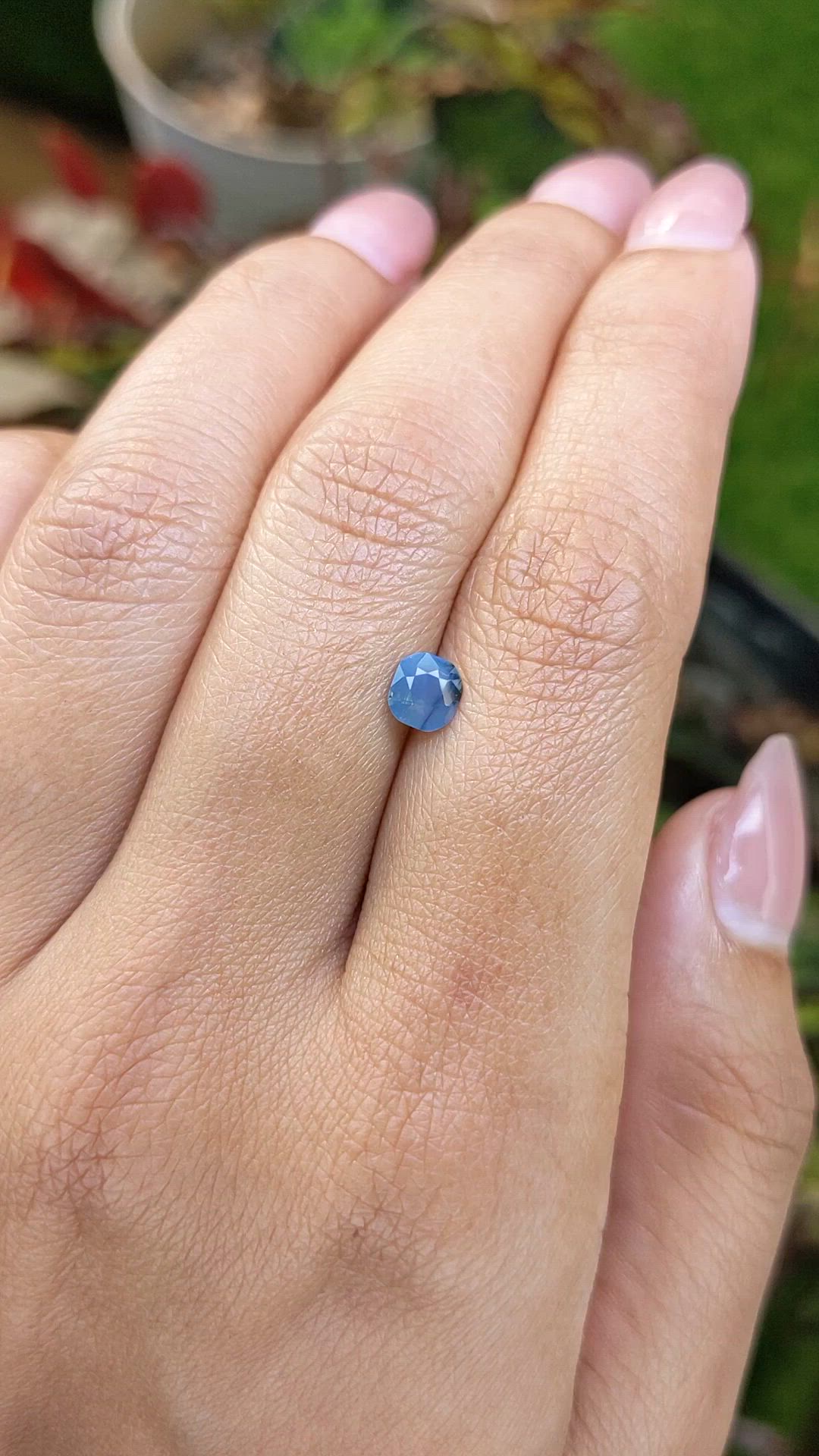 0.55 Ct. Blue Sapphire from Ceylon (Sri Lanka) Size Video