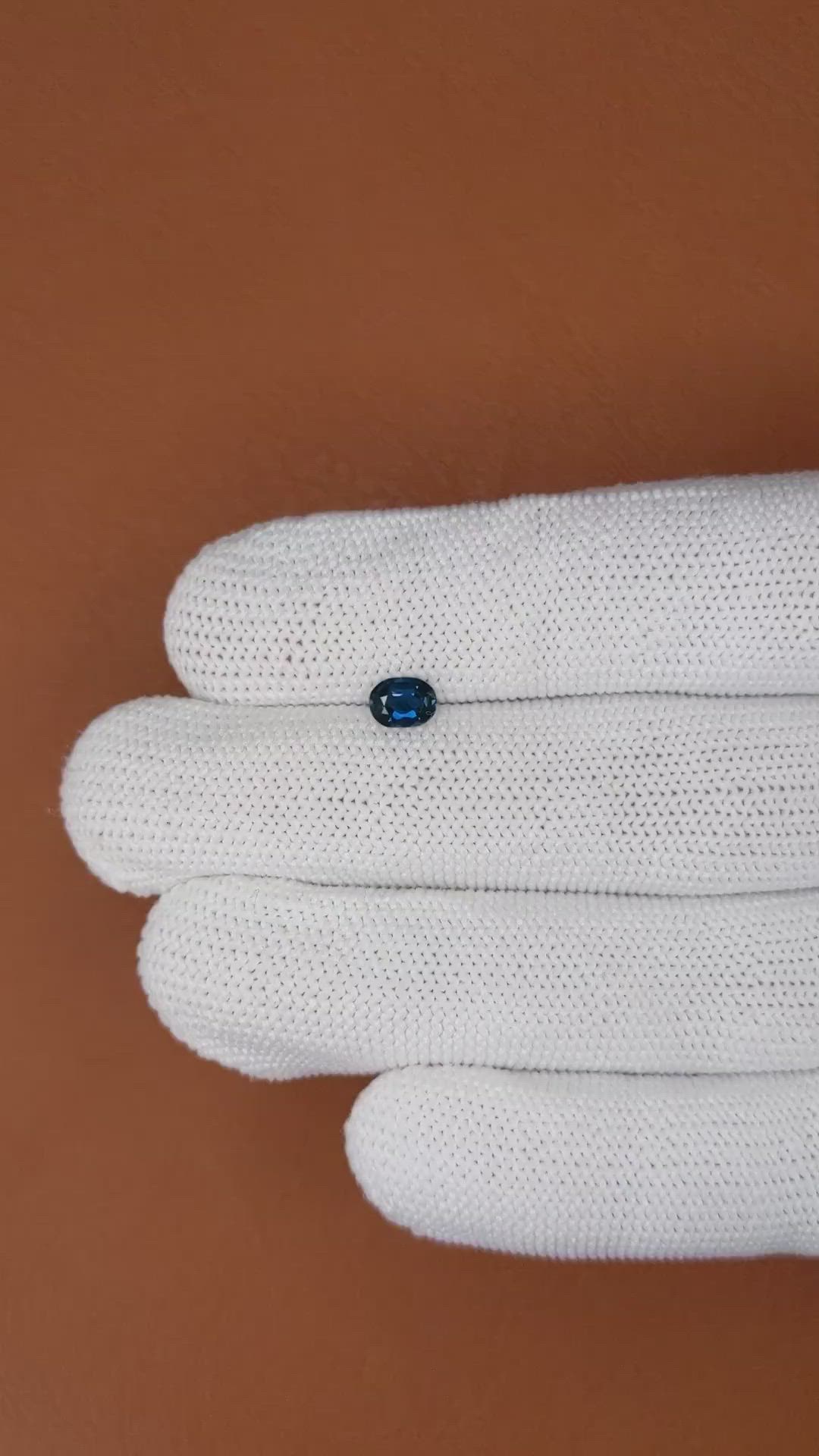 0.51 Ct. Blue Sapphire from Ceylon (Sri Lanka) Size Video