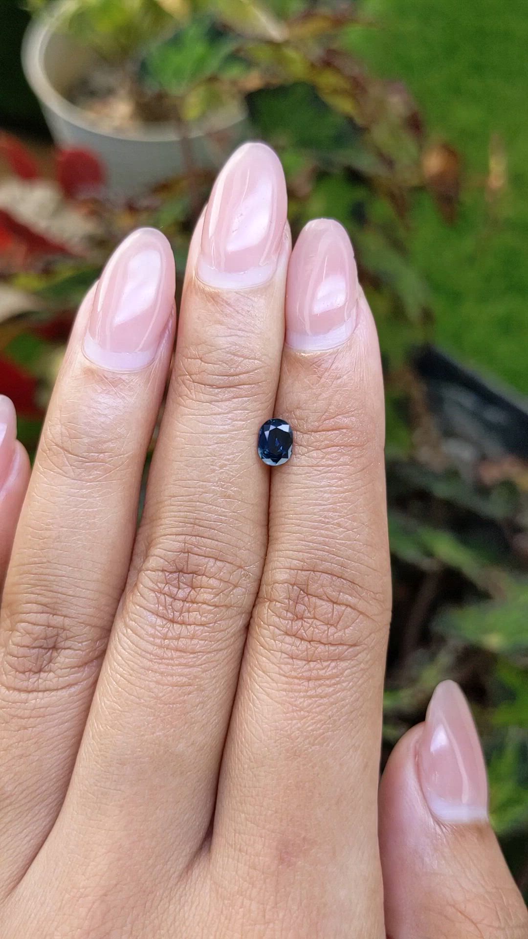 0.51 Ct. Blue Sapphire from Ceylon (Sri Lanka) Size Video
