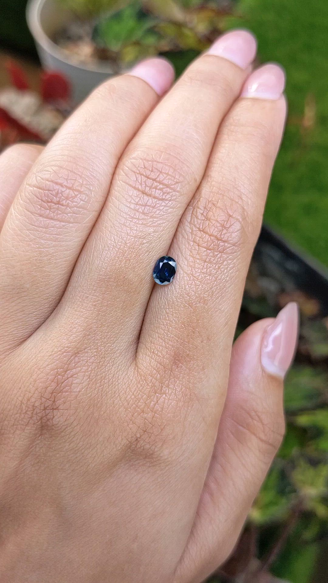 0.51 Ct. Blue Sapphire from Ceylon (Sri Lanka) Size Video