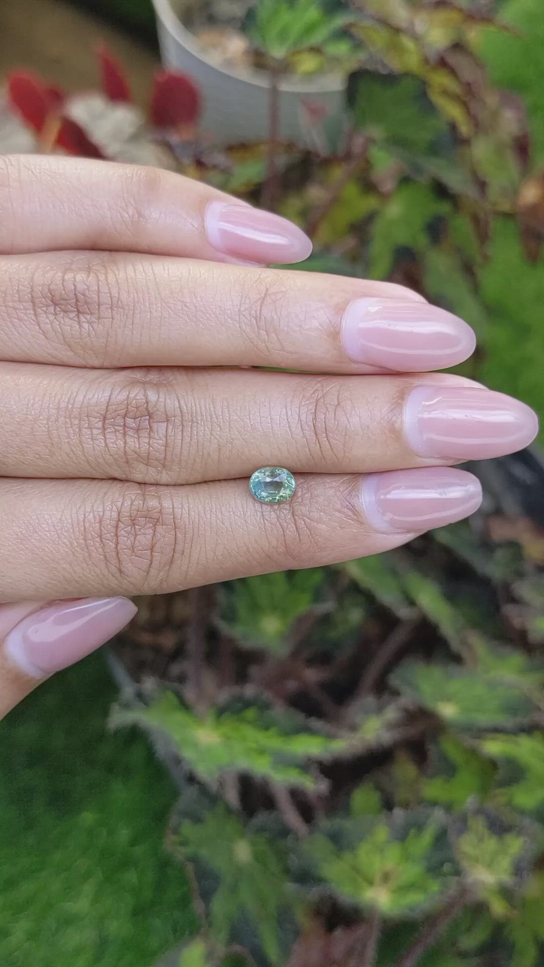 1.08 Ct. Greenish Blue Sapphire from Ceylon (Sri Lanka) Size Video