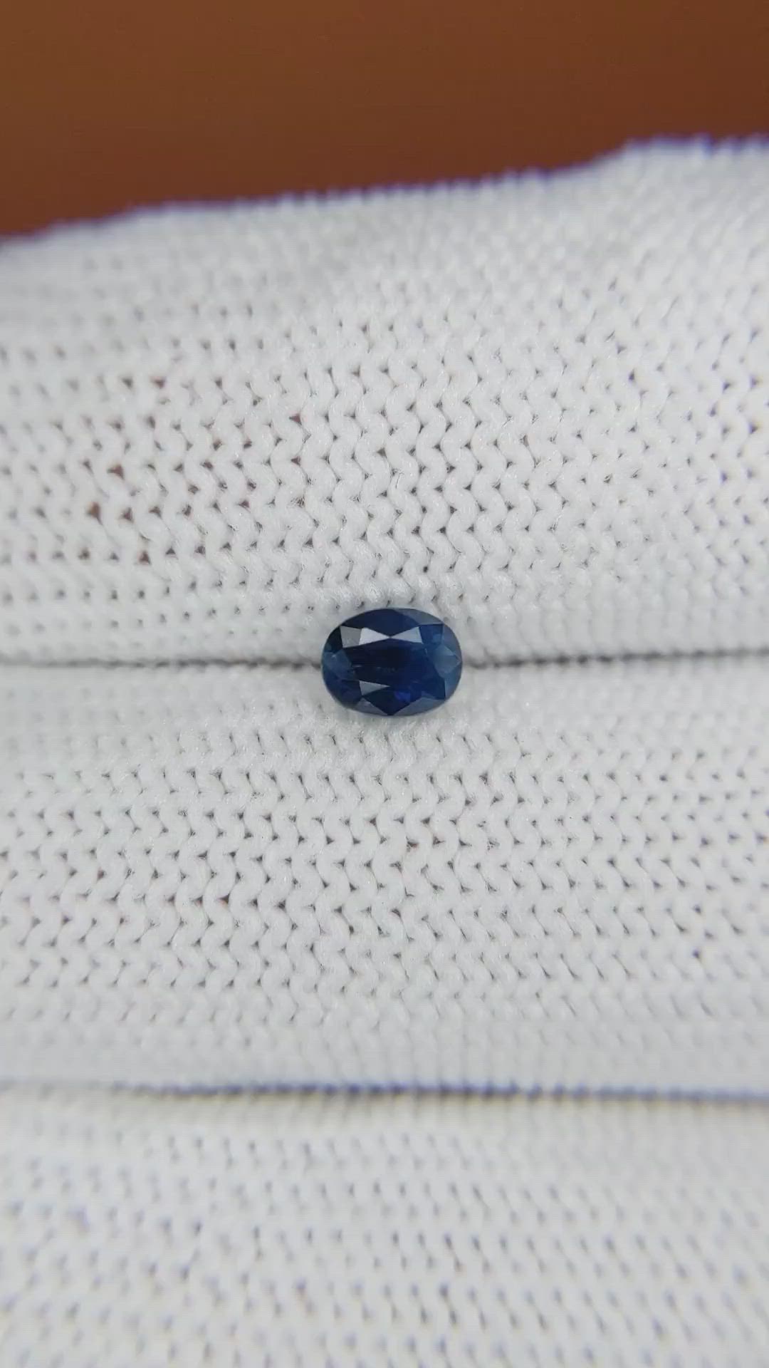 0.59 Ct. Greenish Blue Sapphire from Ceylon (Sri Lanka) Size Video