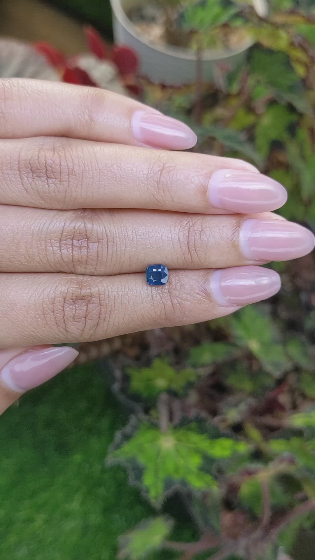 0.85 Ct. Greenish Blue Sapphire from Ceylon (Sri Lanka) Size Video