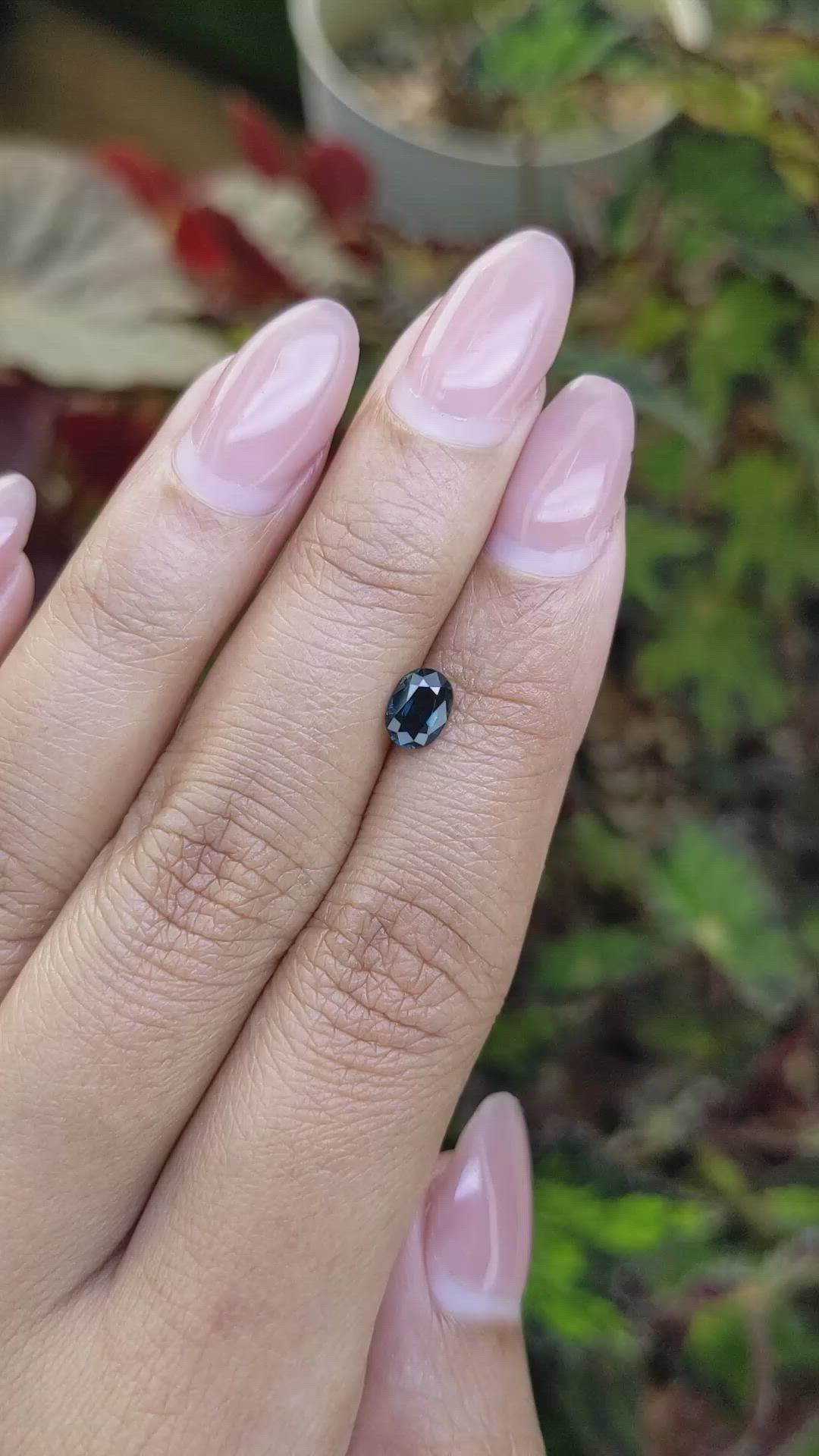 0.75 Ct. Greenish Blue Sapphire from Ceylon (Sri Lanka) Size Video