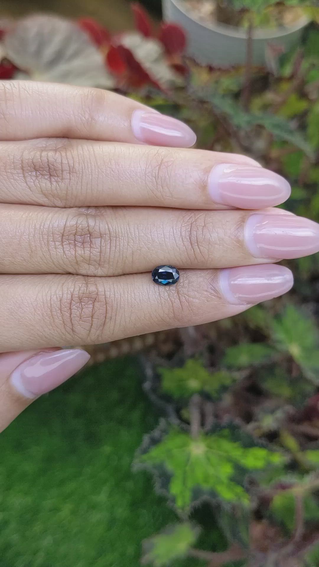 0.75 Ct. Greenish Blue Sapphire from Ceylon (Sri Lanka) Size Video