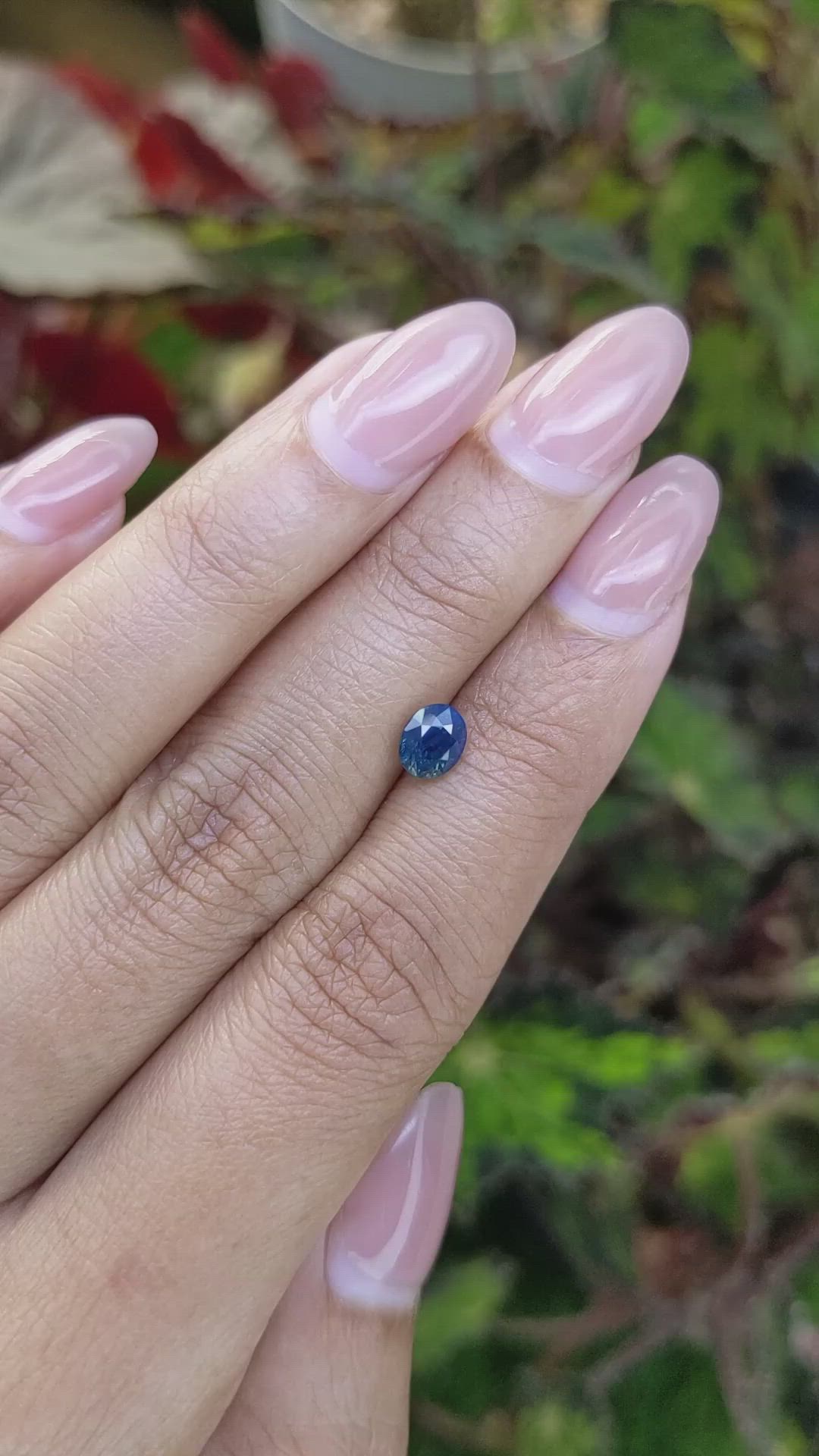 0.95 Ct. Greenish Blue Sapphire from Ceylon (Sri Lanka) Size Video