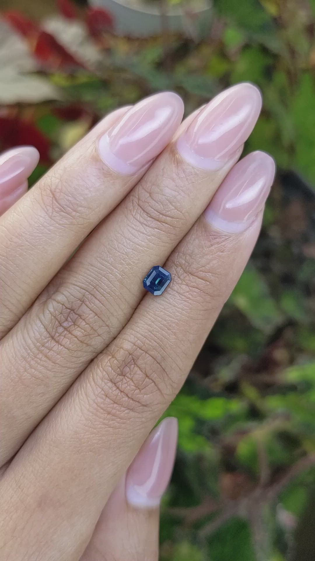 0.67 Ct. Greenish Blue Sapphire from Ceylon (Sri Lanka) Size Video