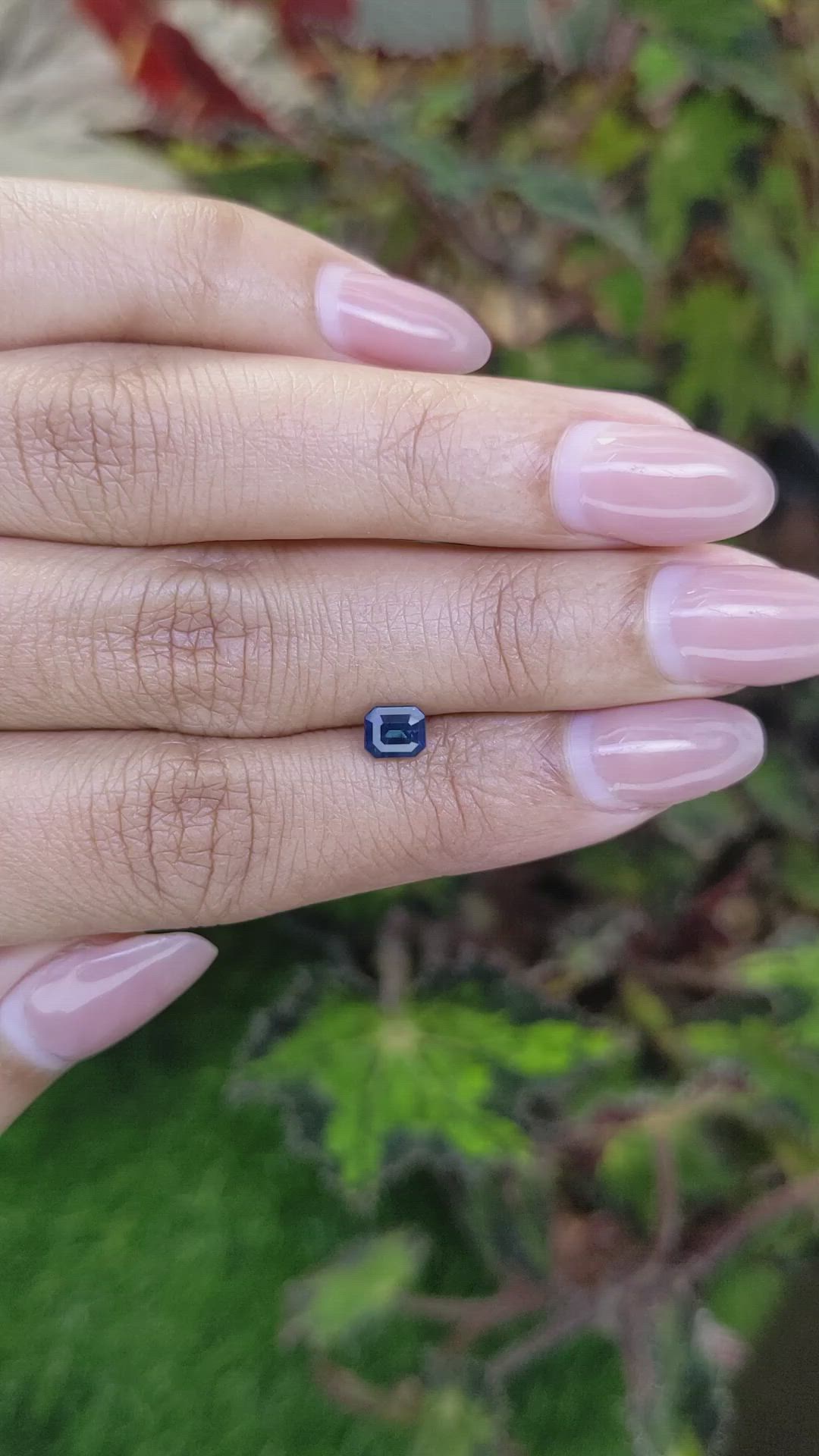 0.67 Ct. Greenish Blue Sapphire from Ceylon (Sri Lanka) Size Video