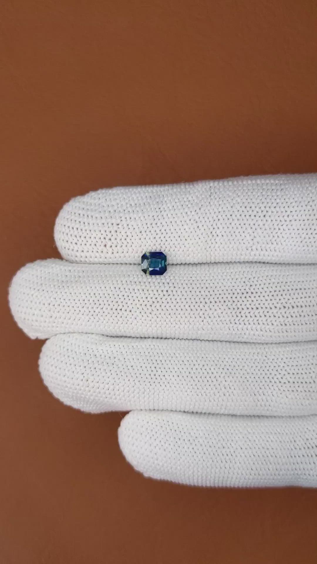 0.58 Ct. Bi Color / Parti Sapphire from Ceylon (Sri Lanka) Size Video
