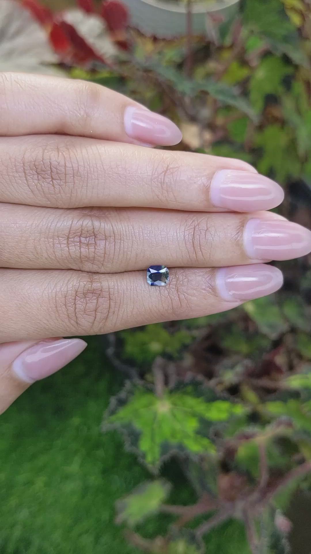 0.58 Ct. Bi Color / Parti Sapphire from Ceylon (Sri Lanka) Size Video