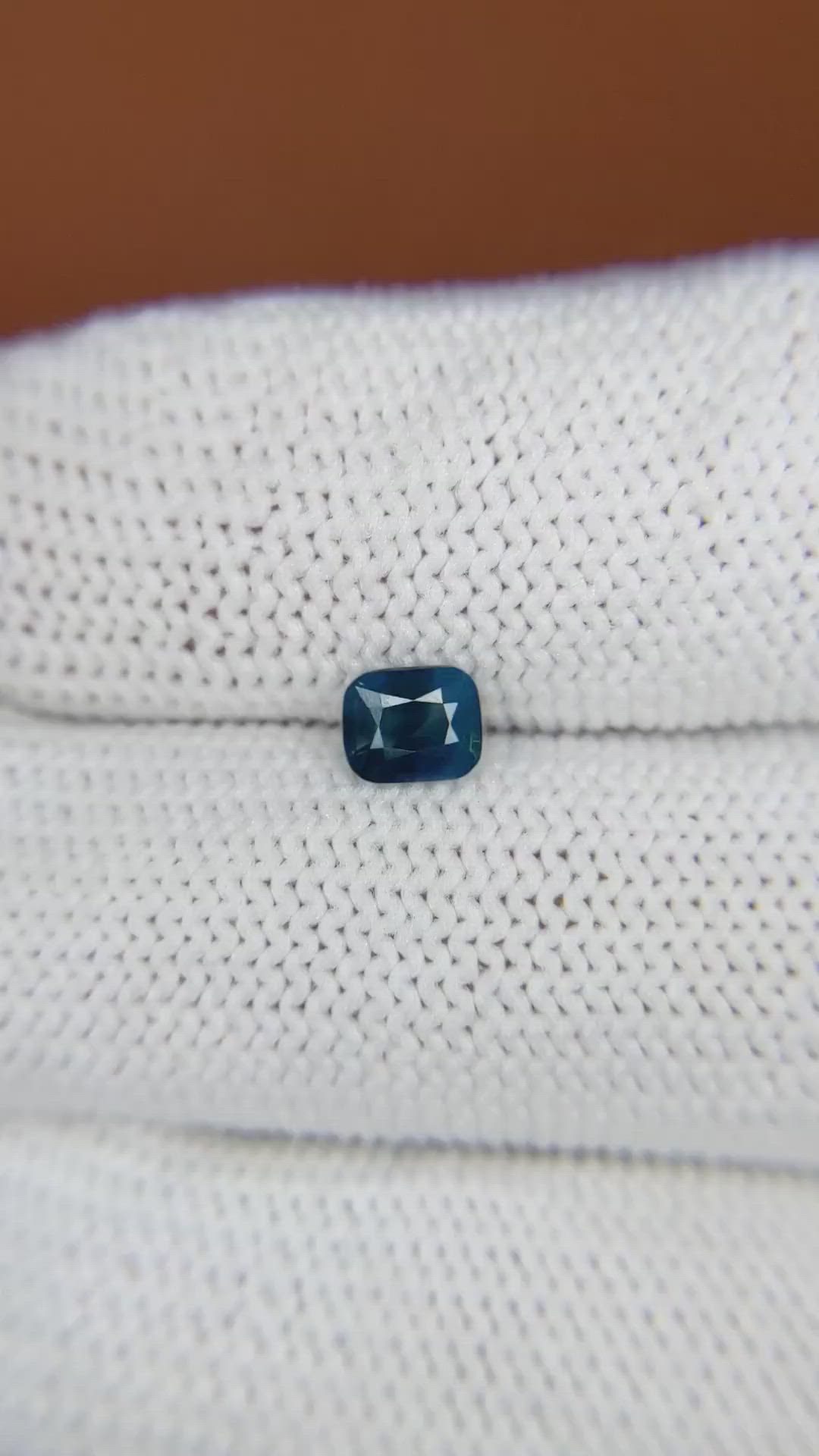 0.56 Ct. Greenish Blue Sapphire from Madagascar Size Video
