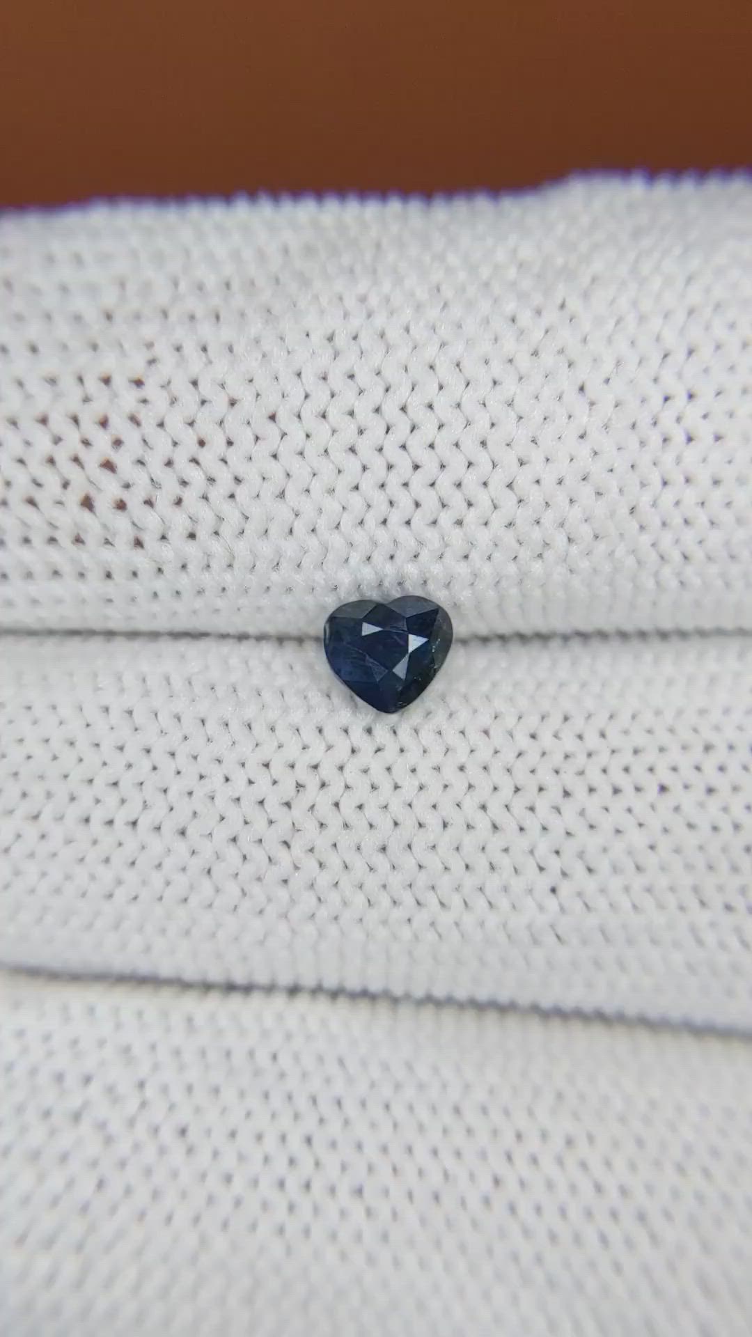 0.71 Ct. Greenish Blue Sapphire from Ceylon (Sri Lanka) Size Video