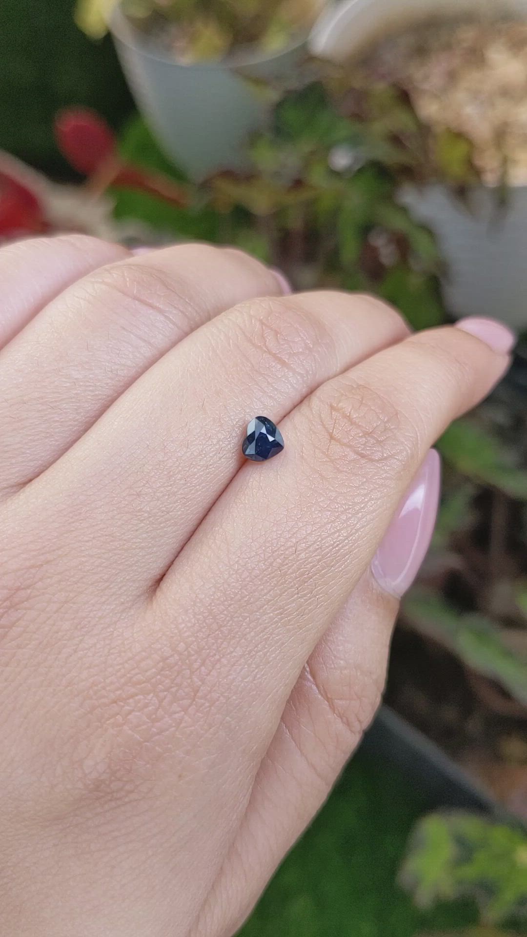 0.71 Ct. Greenish Blue Sapphire from Ceylon (Sri Lanka) Size Video