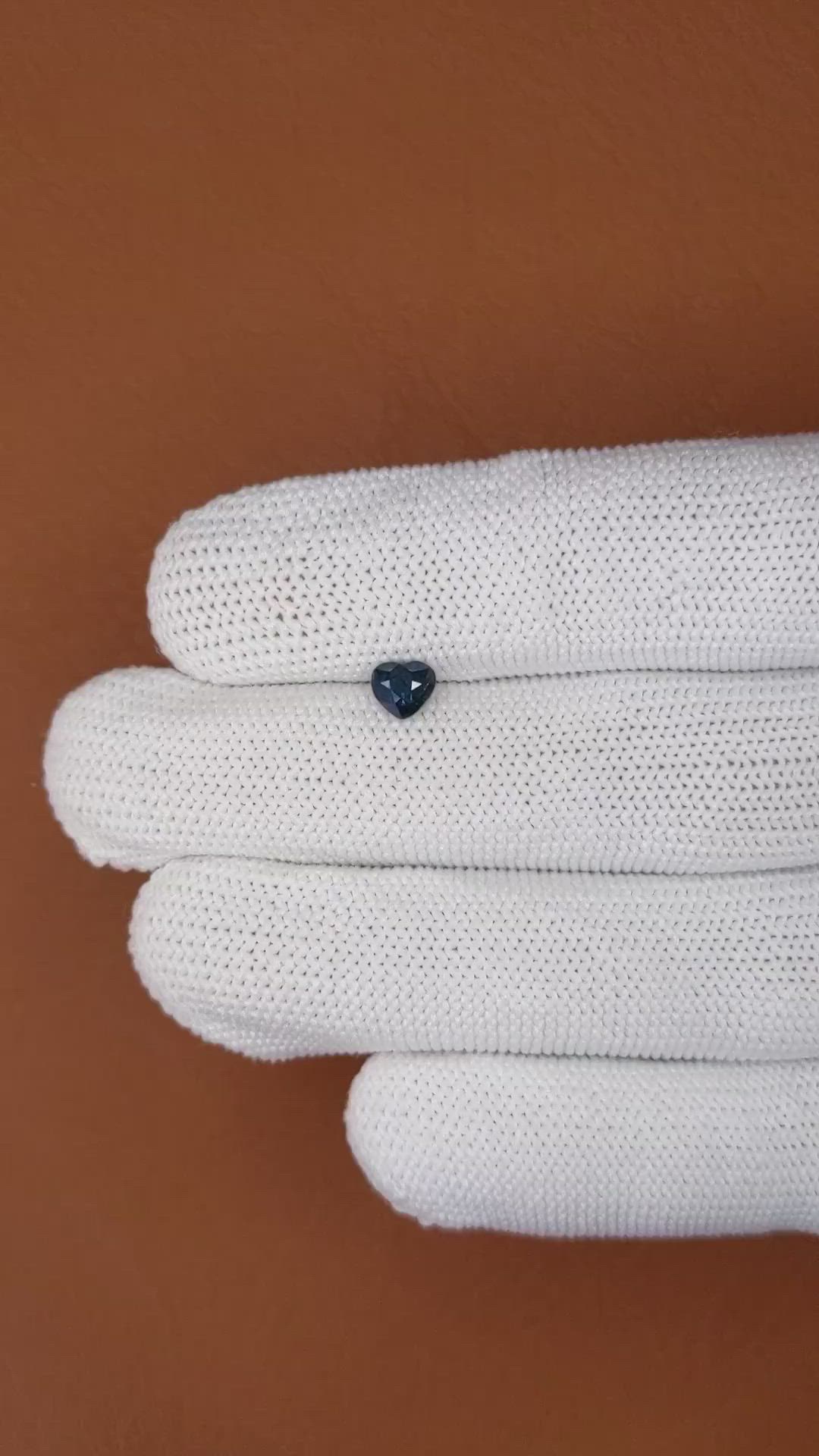 0.71 Ct. Greenish Blue Sapphire from Ceylon (Sri Lanka) Size Video