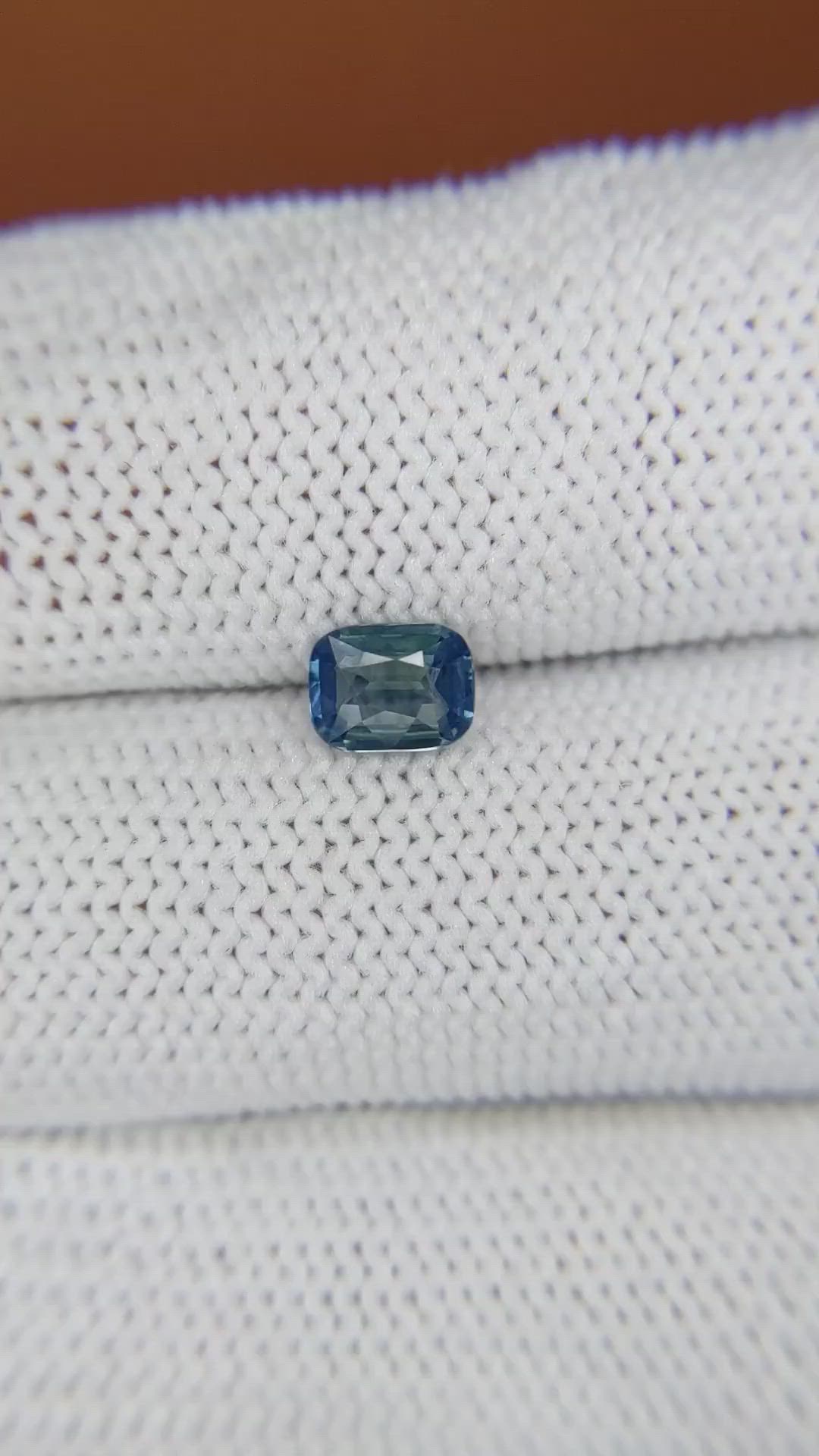 0.65 Ct. Bluish Green Sapphire from Madagascar Size Video