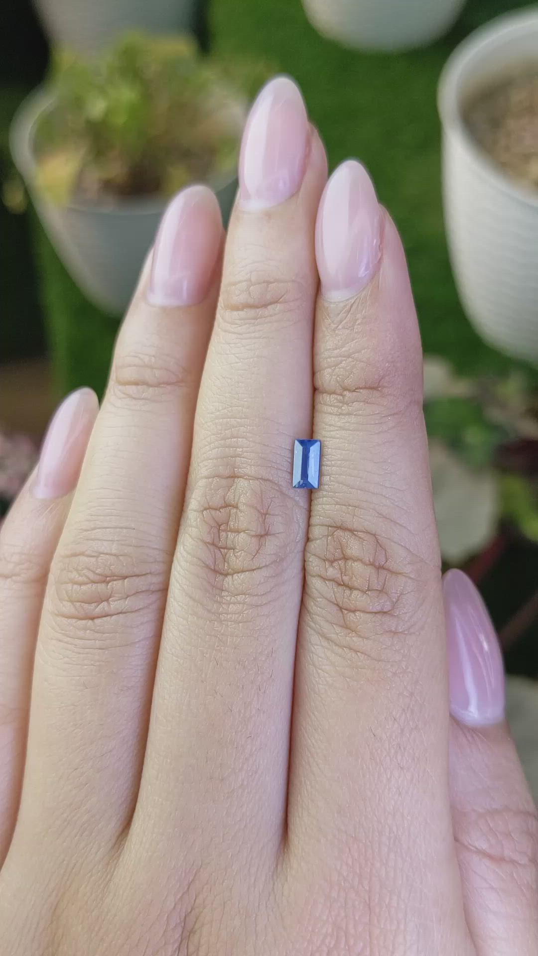 0.47 Ct. Greenish Blue Sapphire from Madagascar Size Video
