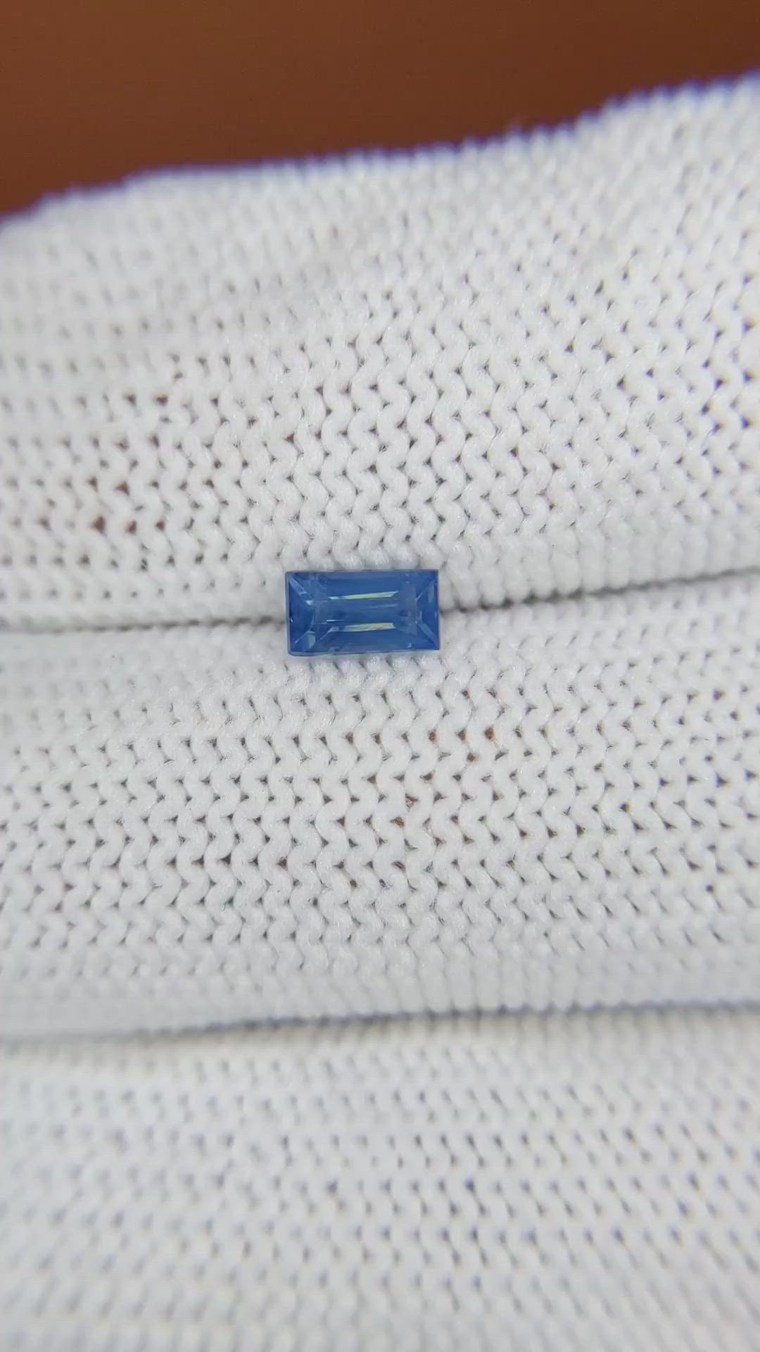 0.47 Ct. Greenish Blue Sapphire from Madagascar Size Video