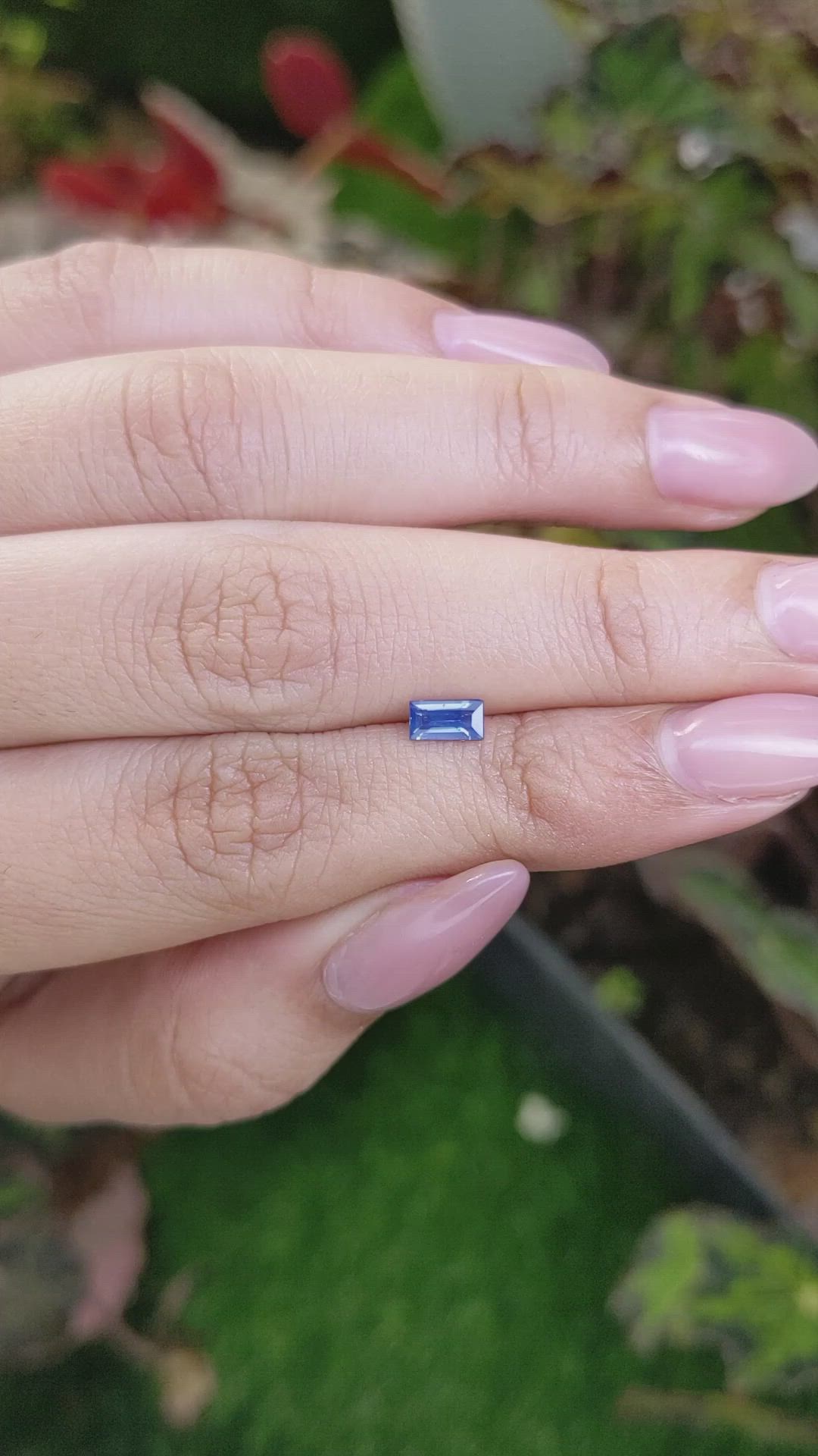0.47 Ct. Greenish Blue Sapphire from Madagascar Size Video