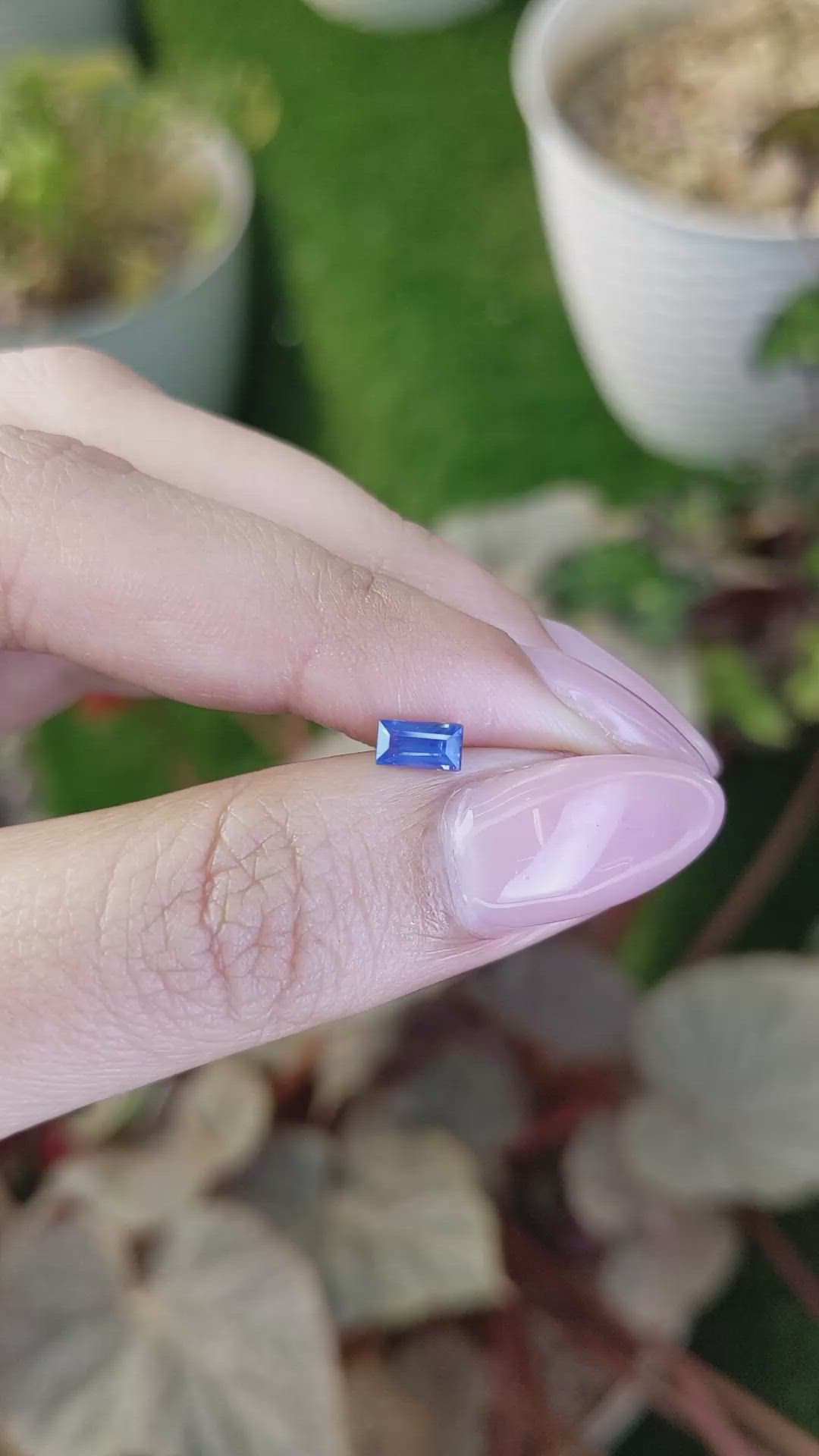 0.47 Ct. Greenish Blue Sapphire from Madagascar Size Video