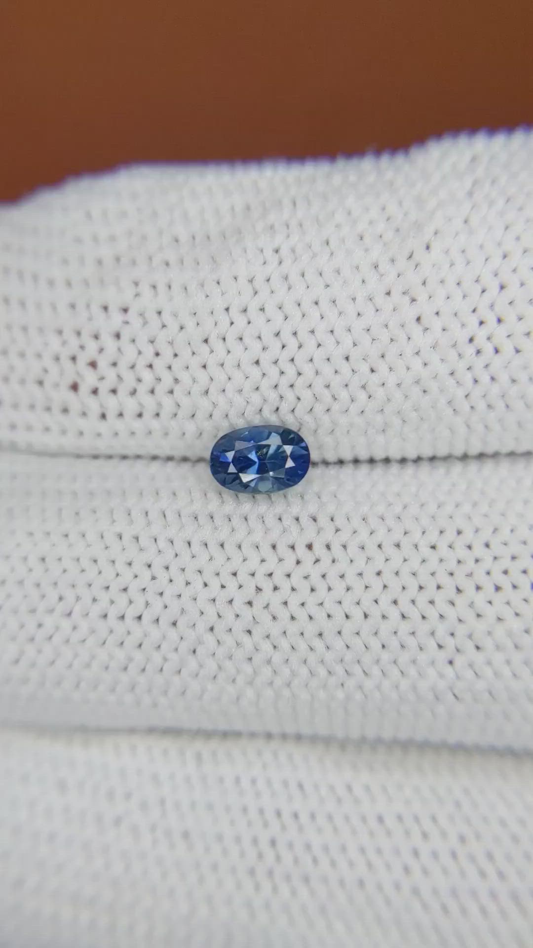 0.61 Ct. Blue Sapphire from Ceylon (Sri Lanka) Size Video