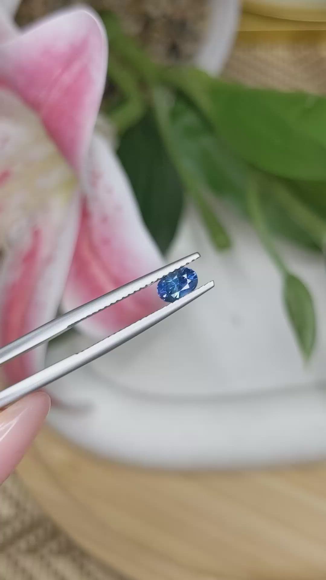 0.61 Ct. Blue Sapphire from Ceylon (Sri Lanka) Size Video
