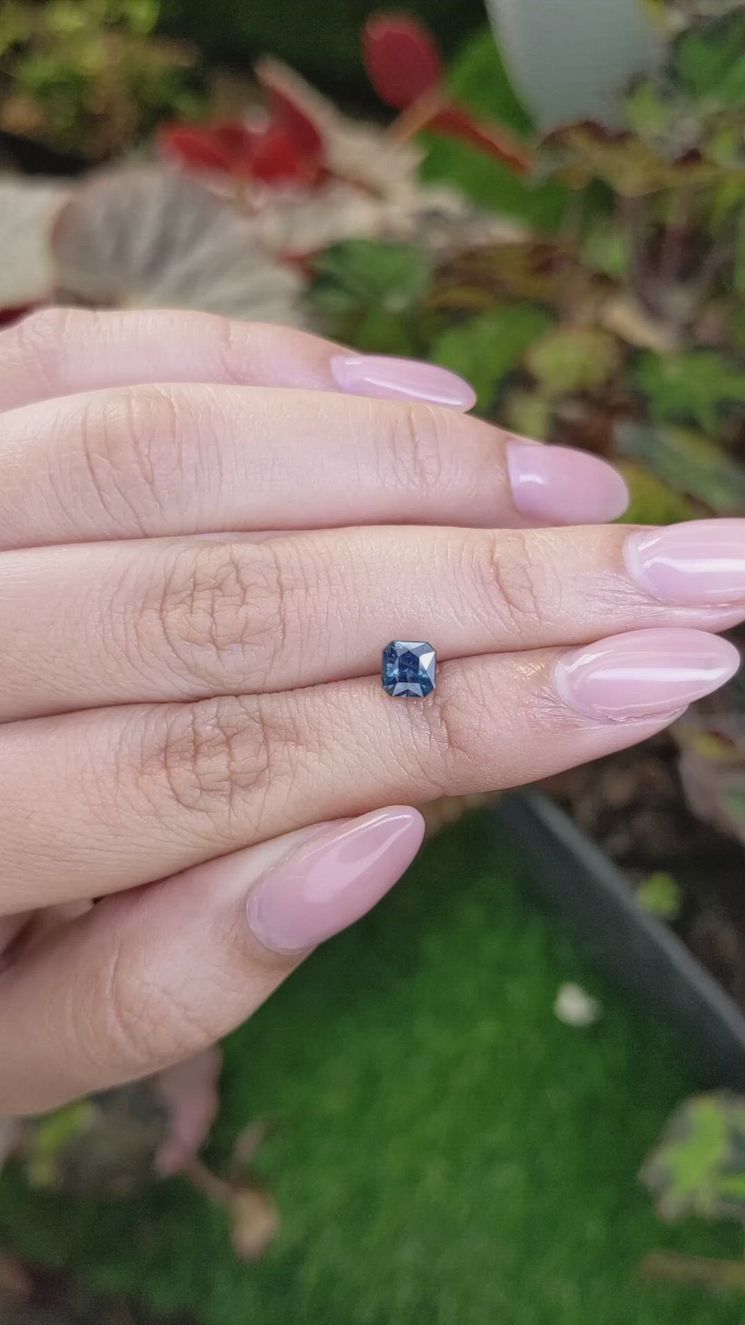 1.09 Ct. Greenish Blue Sapphire from Ceylon (Sri Lanka) Size Video