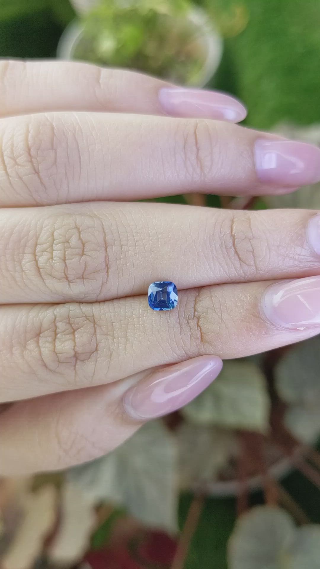 0.57 Ct. Greenish Blue Sapphire from Madagascar Size Video