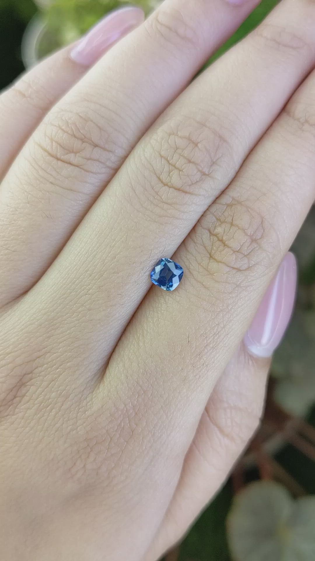0.57 Ct. Greenish Blue Sapphire from Madagascar Size Video