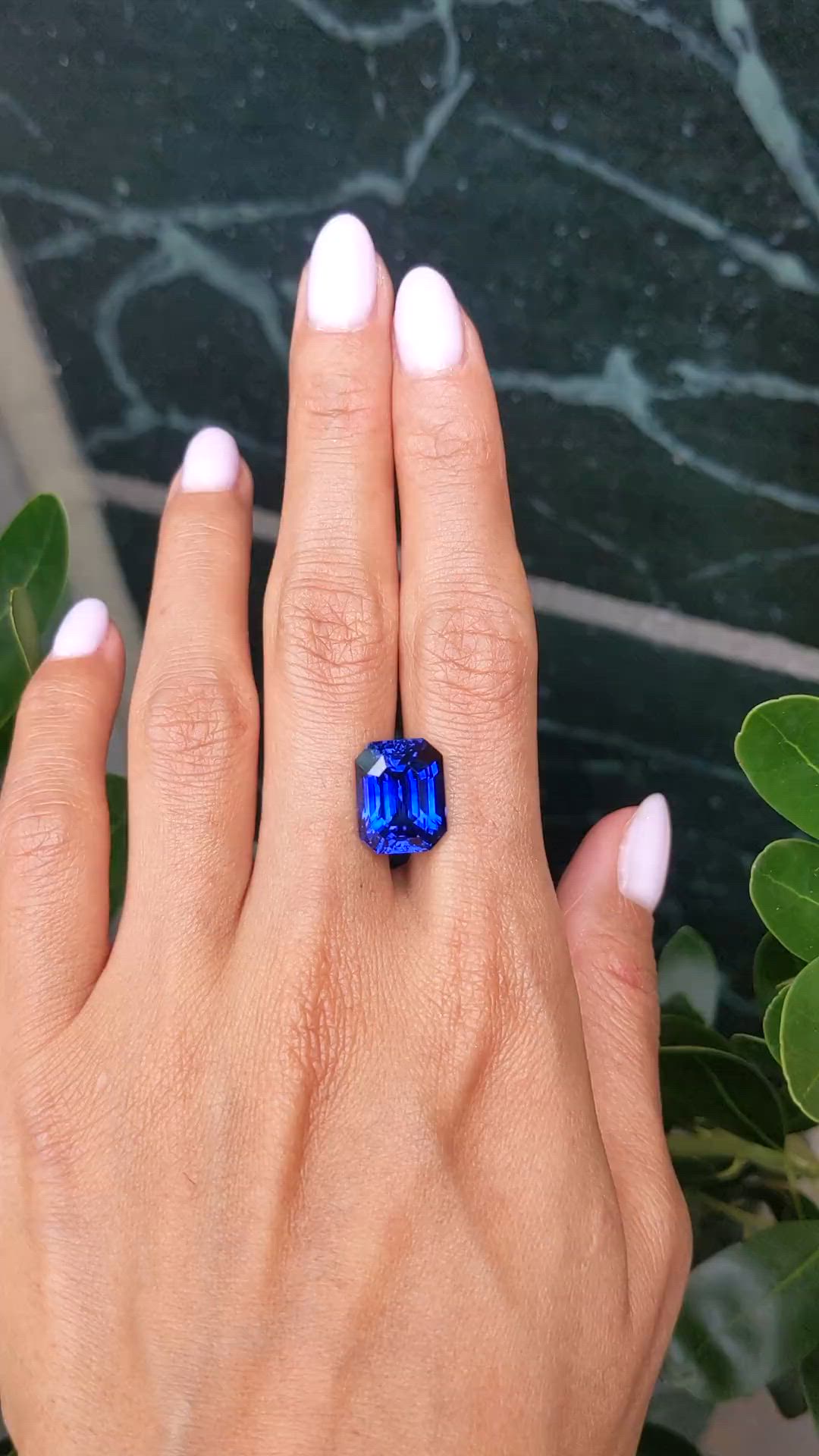12.17 Ct. Blue Sapphire from Ceylon (Sri Lanka) Size Video