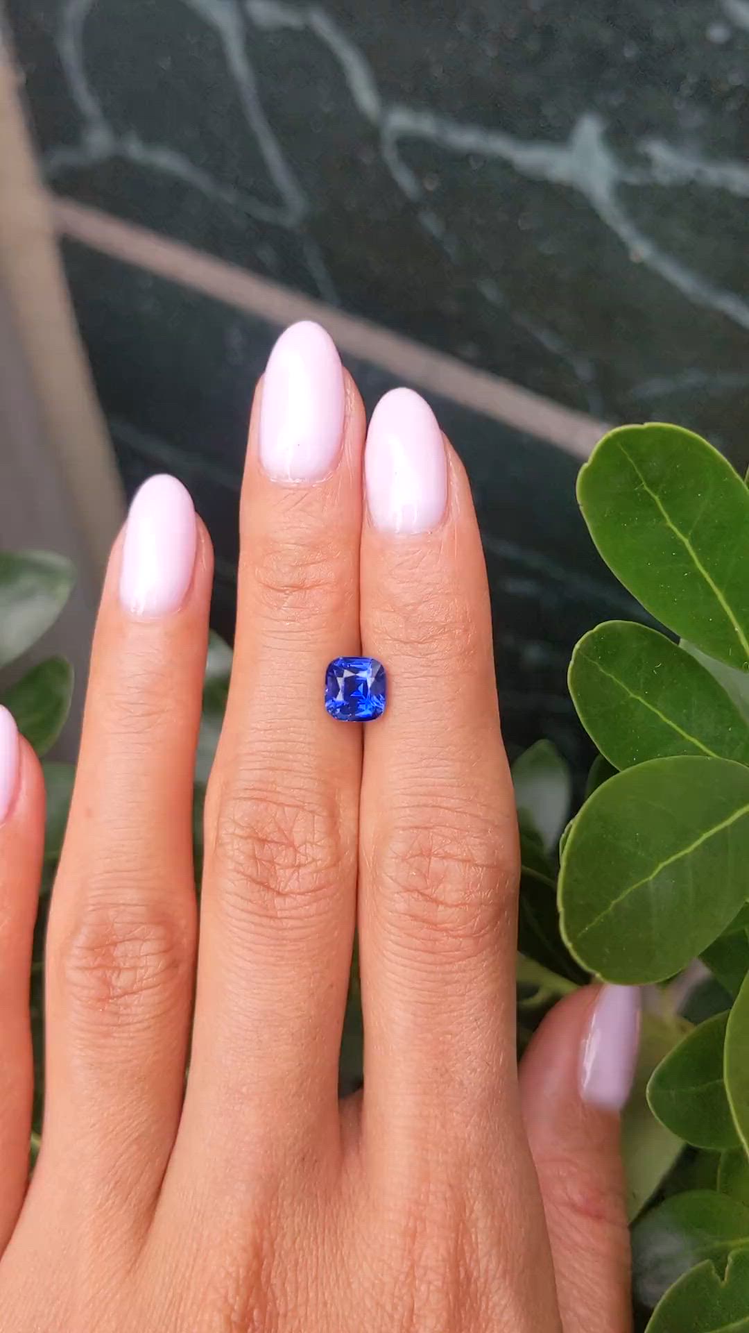 2.14 Ct. Blue Sapphire from Ceylon (Sri Lanka) Size Video