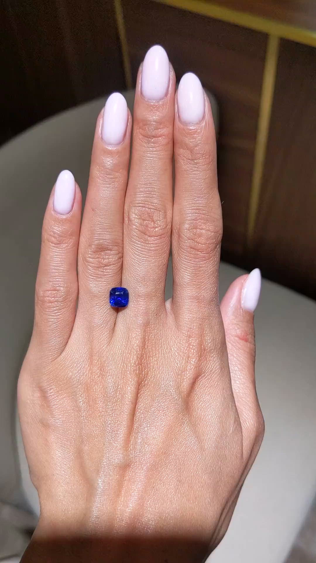 2.14 Ct. Blue Sapphire from Ceylon (Sri Lanka) Size Video