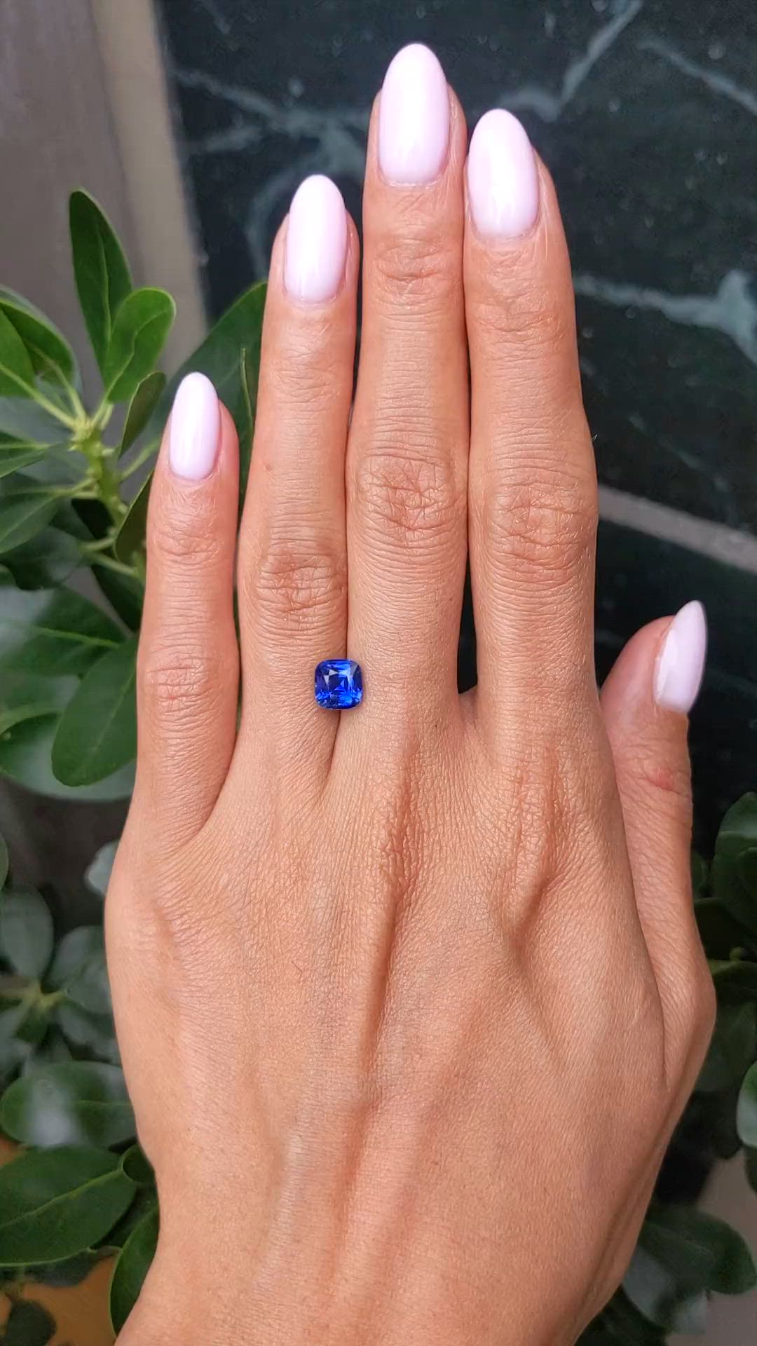 2.14 Ct. Blue Sapphire from Ceylon (Sri Lanka) Size Video