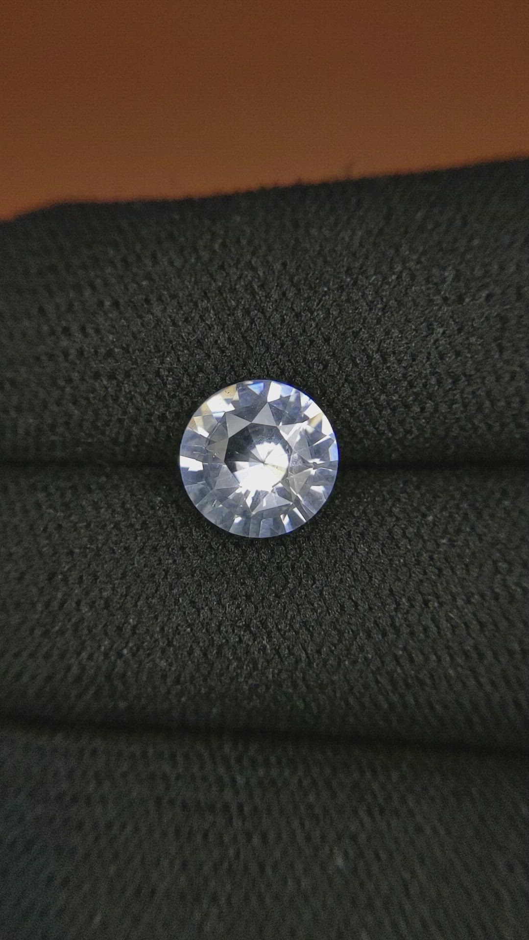 2.56 Ct. White Sapphire from Ceylon (Sri Lanka) Size Video
