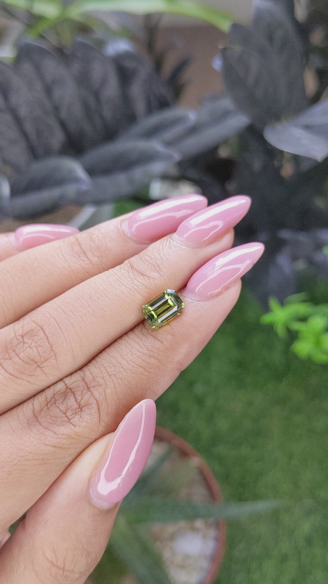 2.03 Ct. Yellowish Green Sapphire from Madagascar Size Video