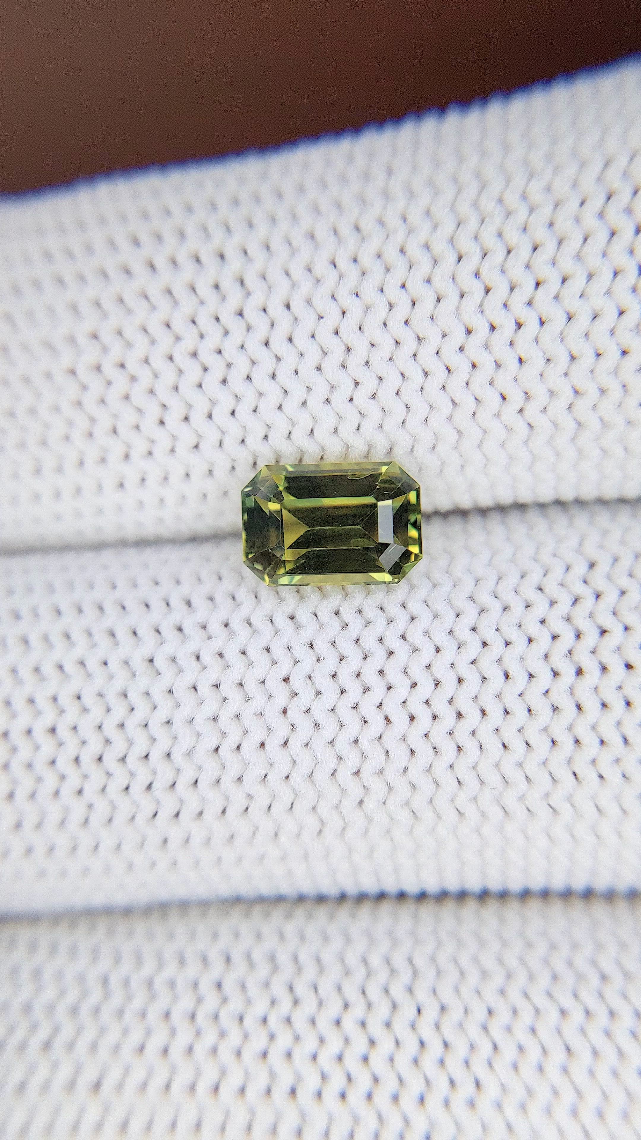 2.03 Ct. Yellowish Green Sapphire from Madagascar Size Video