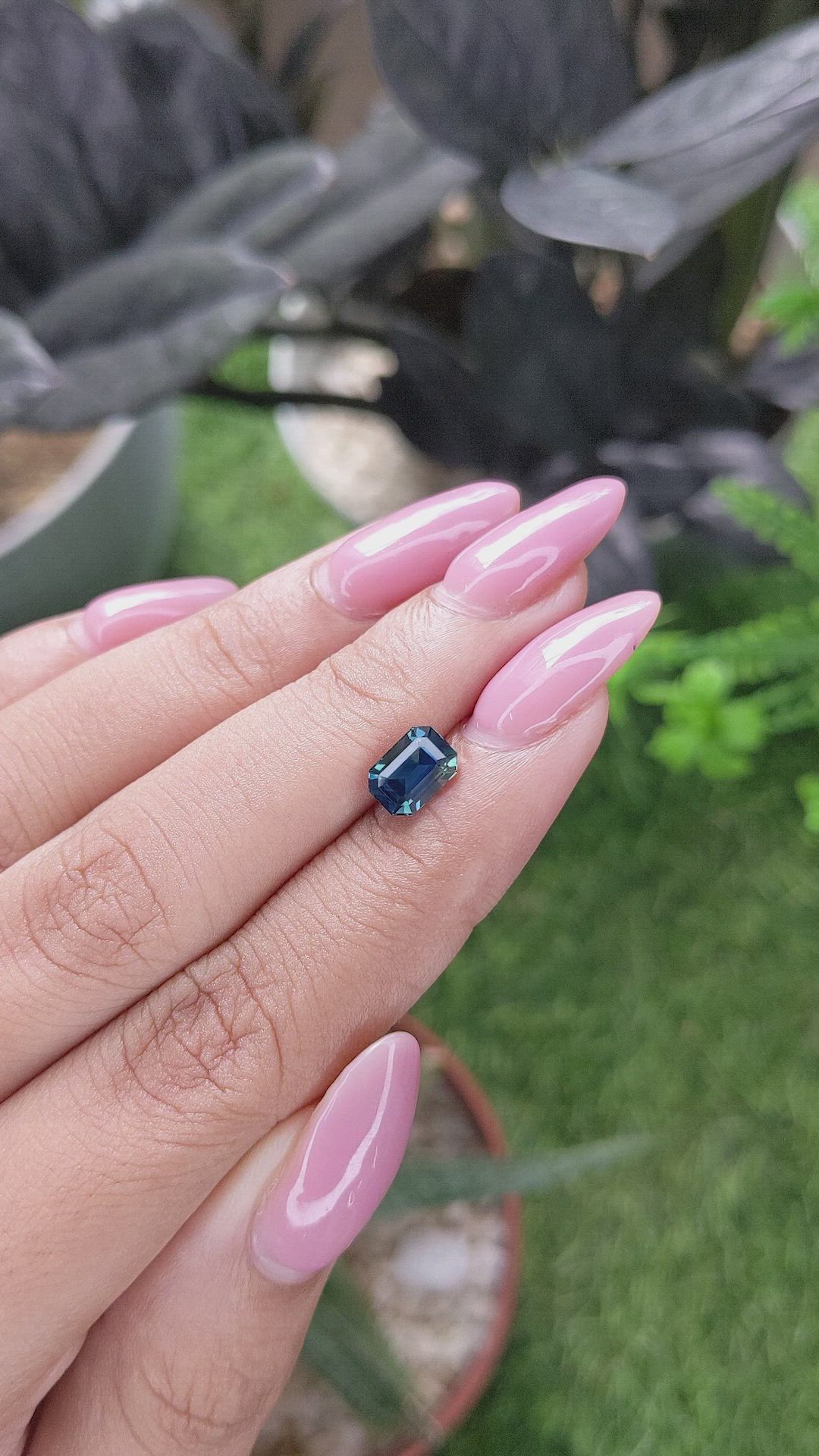 1.55 Ct. Greenish Blue Sapphire from Madagascar Size Video