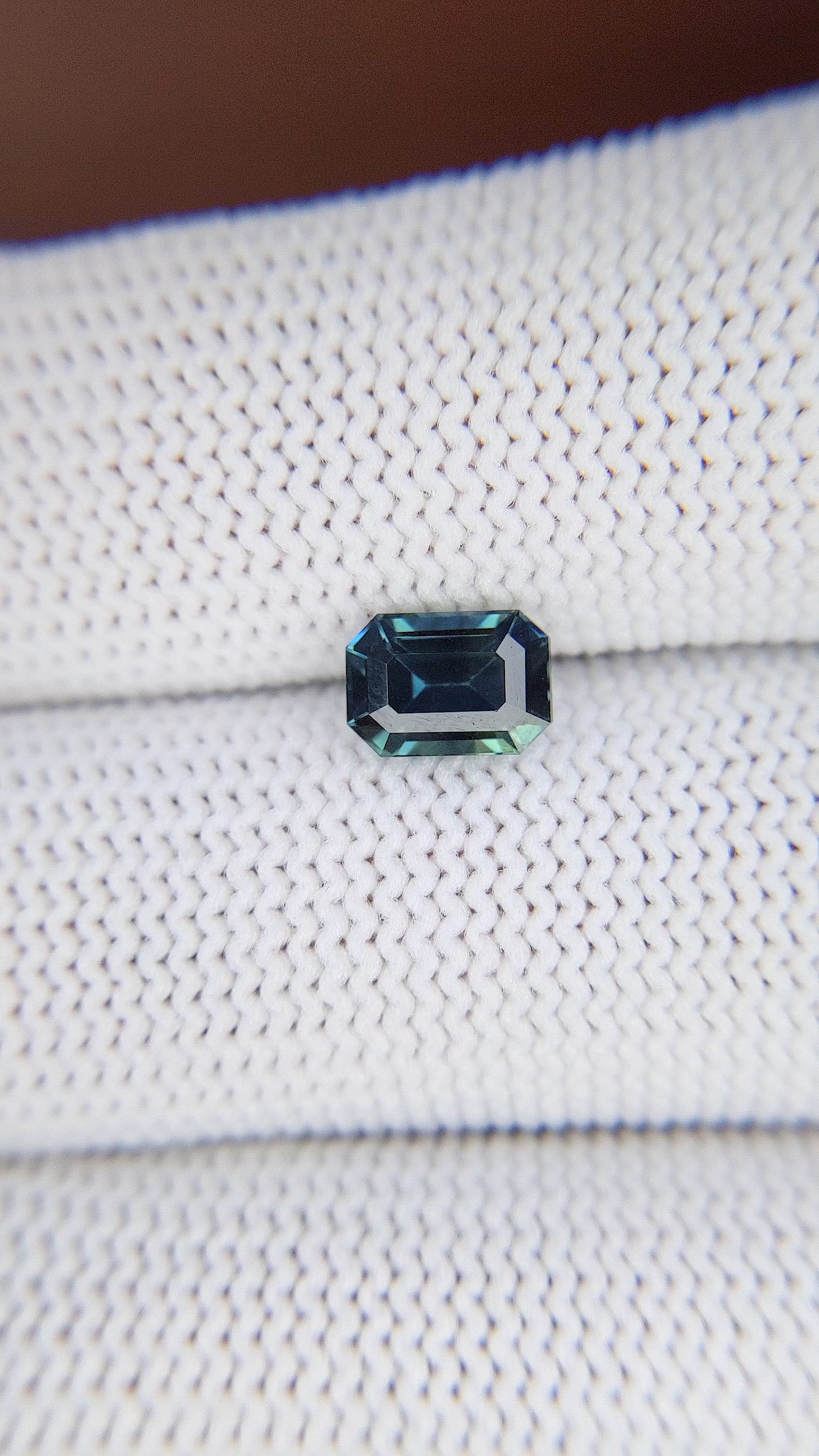1.55 Ct. Greenish Blue Sapphire from Madagascar Size Video