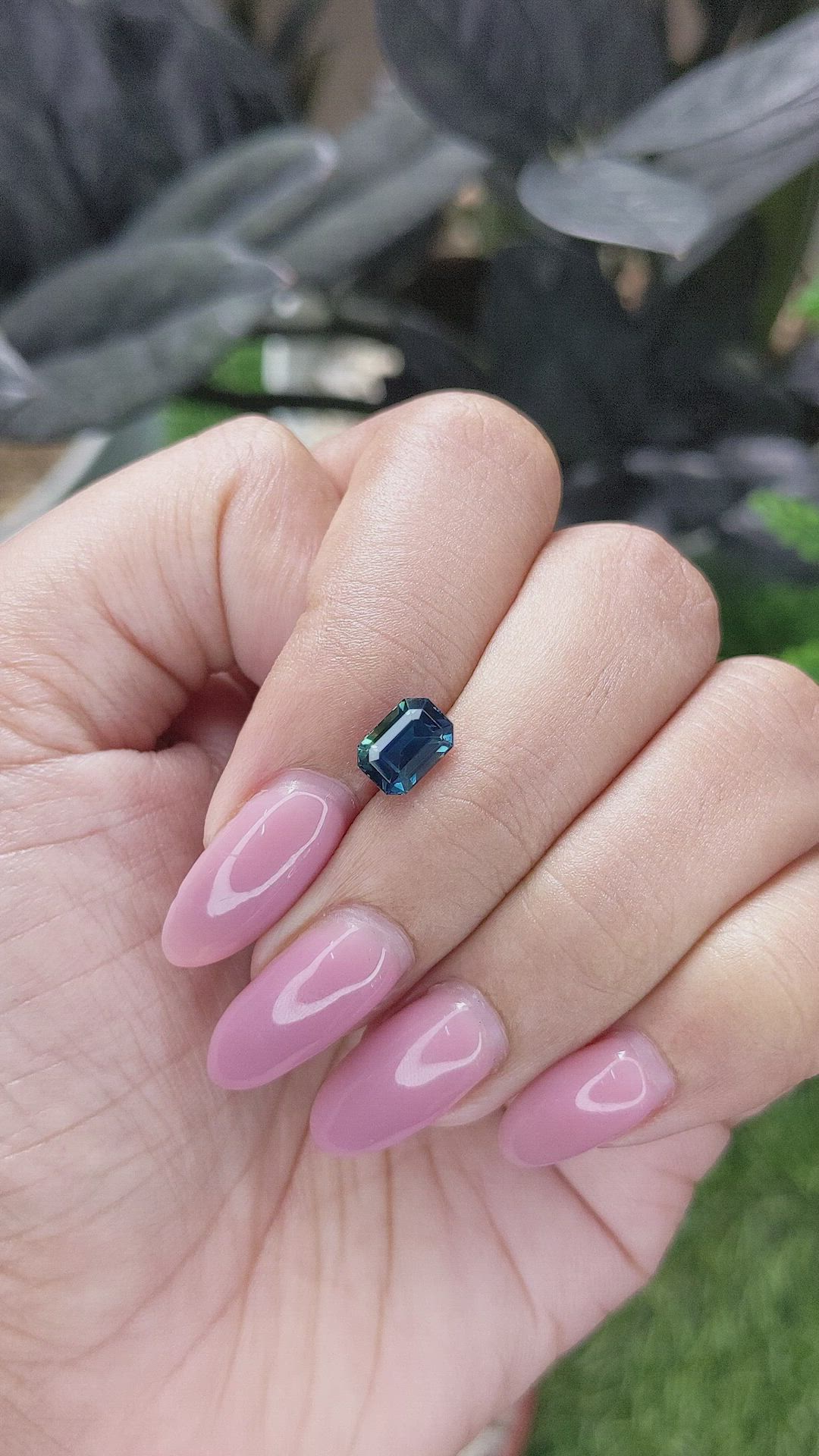 1.55 Ct. Greenish Blue Sapphire from Madagascar Size Video