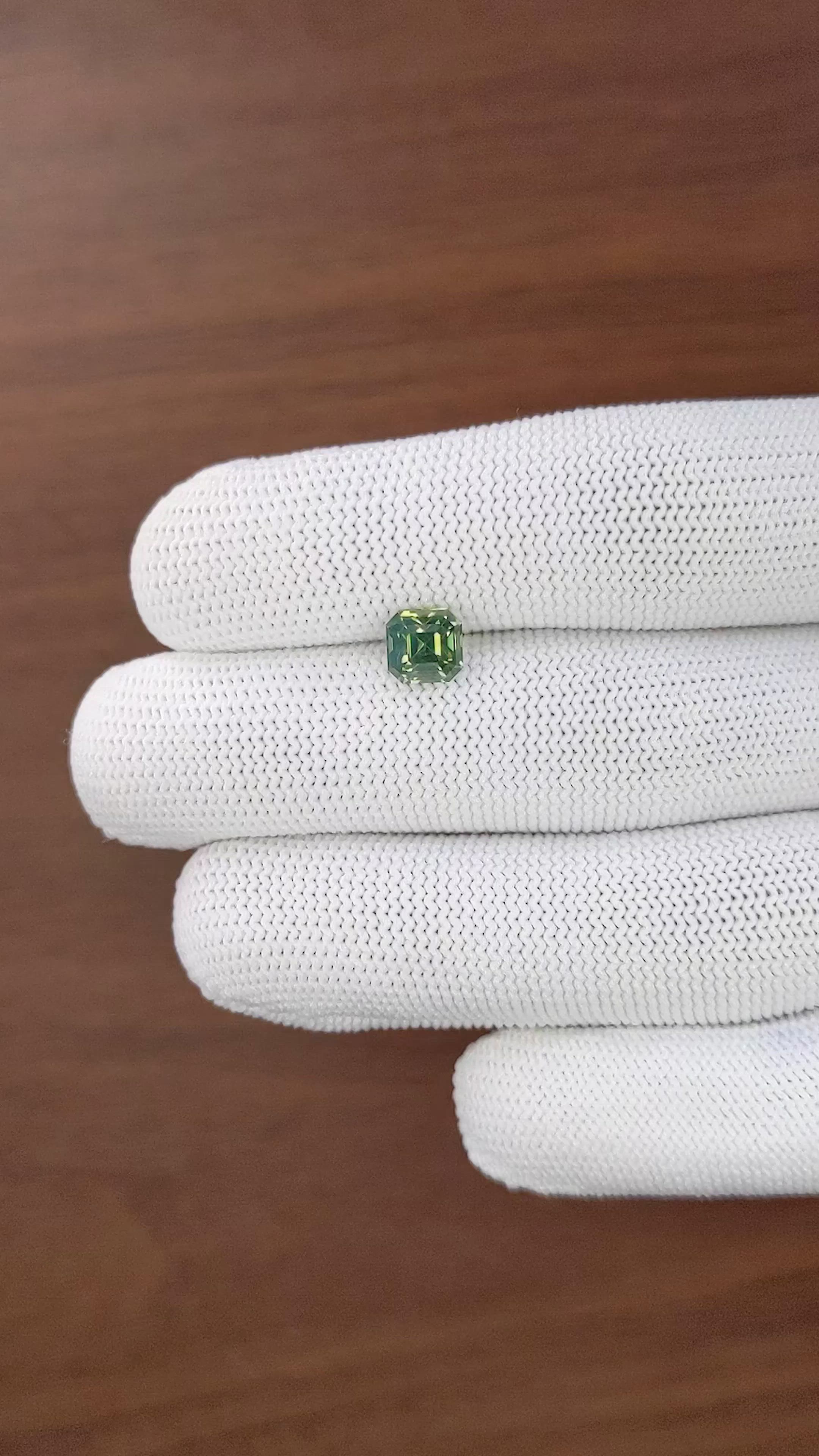 2.10 Ct. Yellowish Green Sapphire from Madagascar Size Video