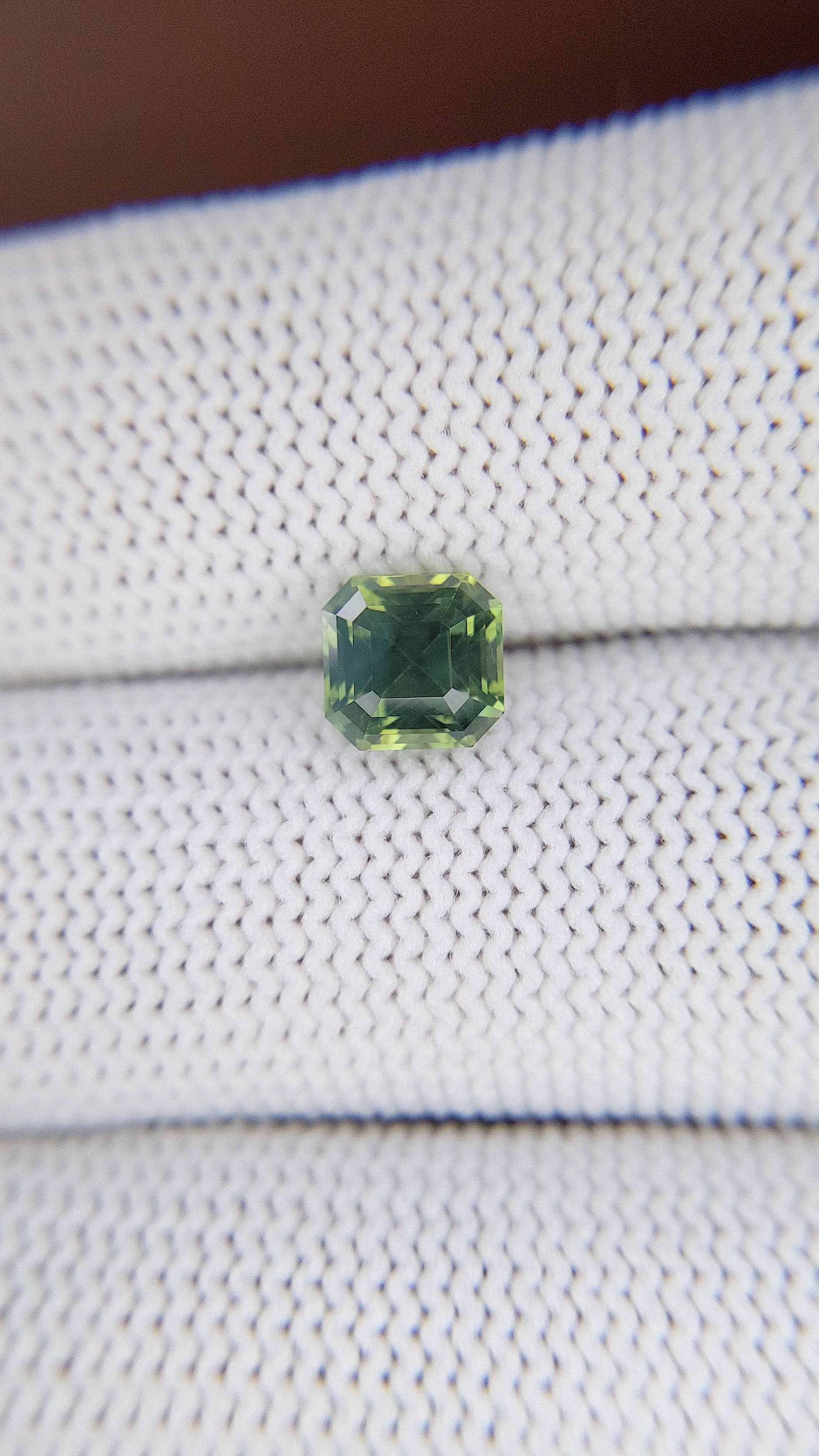 2.10 Ct. Yellowish Green Sapphire from Madagascar Size Video