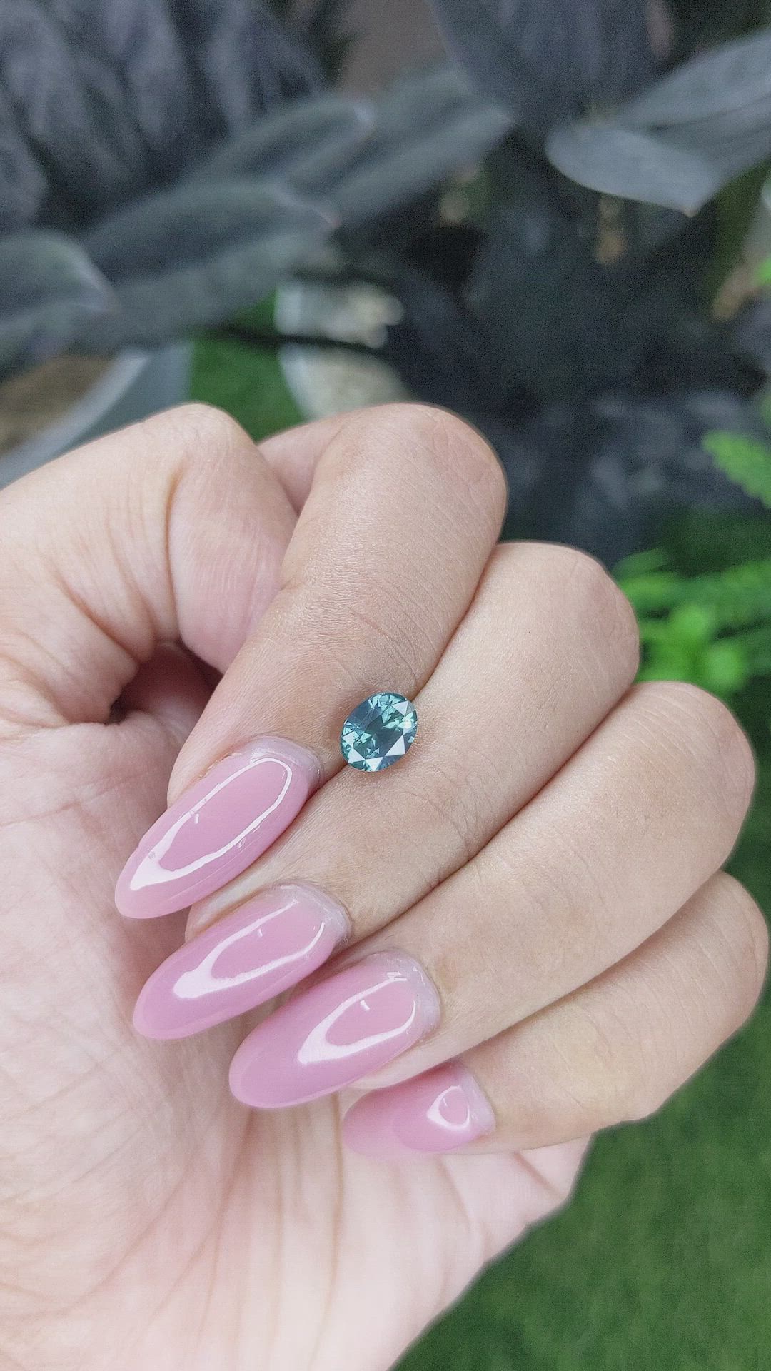 1.20 Ct. Greenish Blue Sapphire from Madagascar Size Video