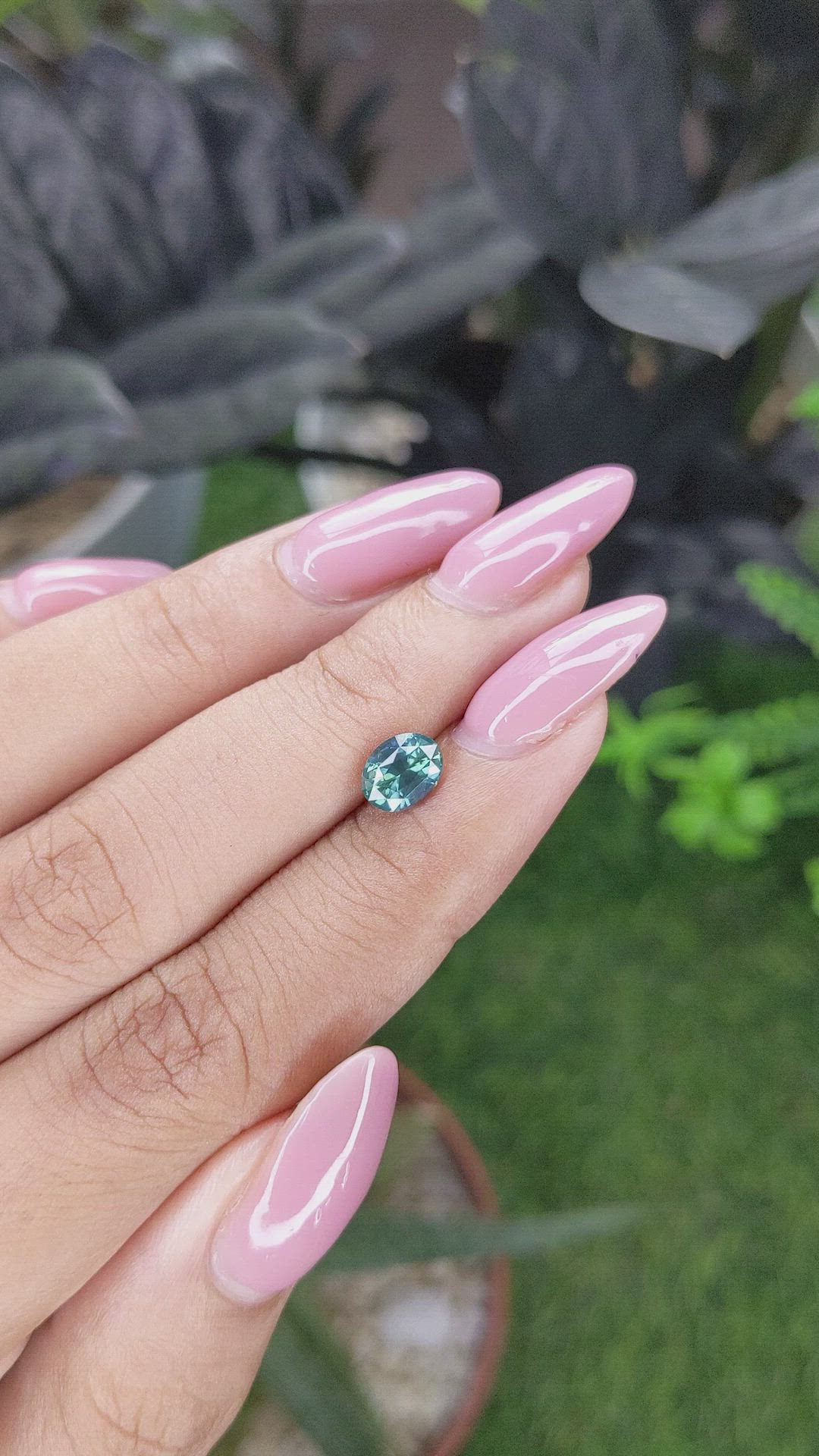 1.20 Ct. Greenish Blue Sapphire from Madagascar Size Video