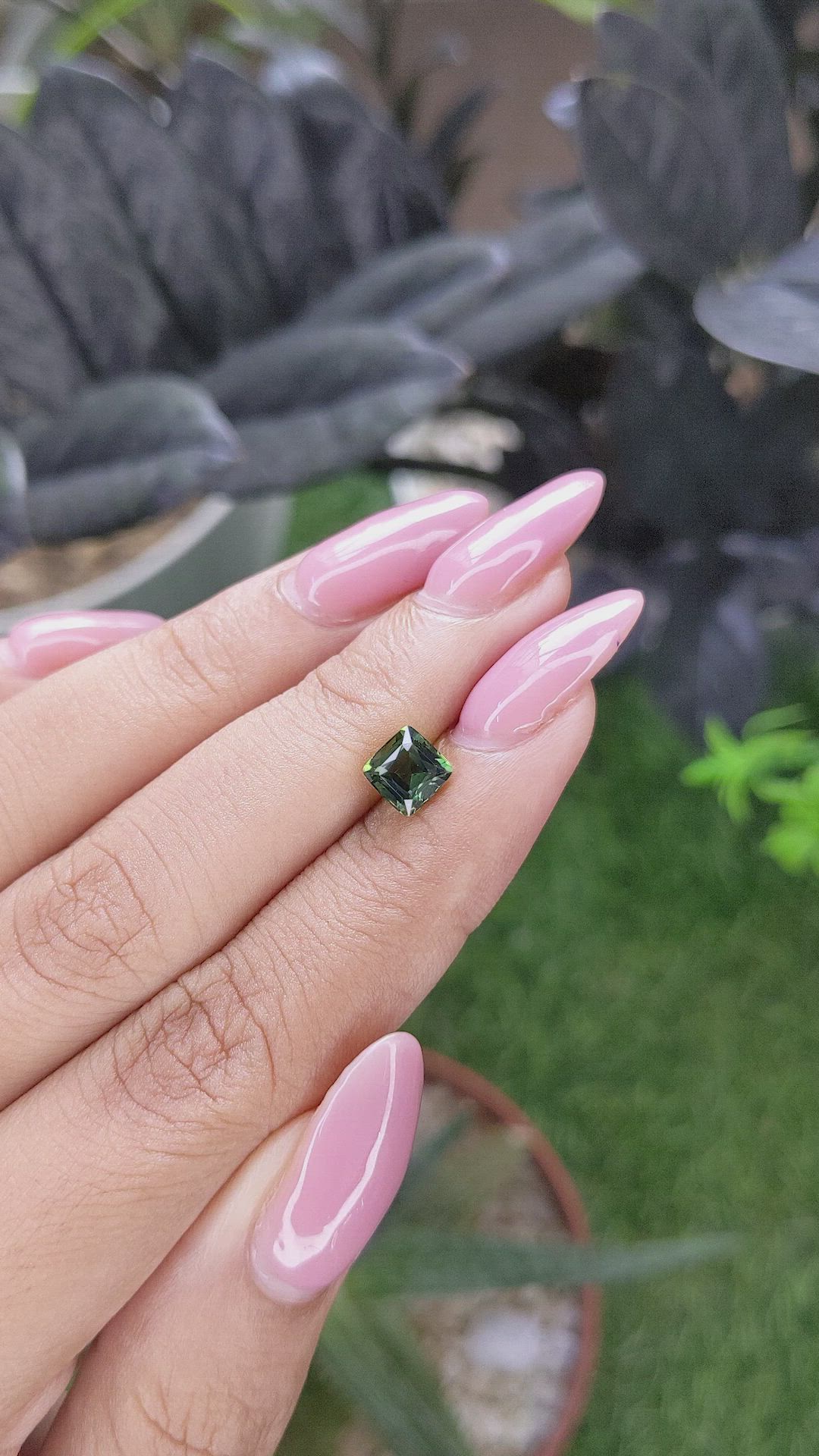 1.28 Ct. Bluish Green Sapphire from Australia Size Video