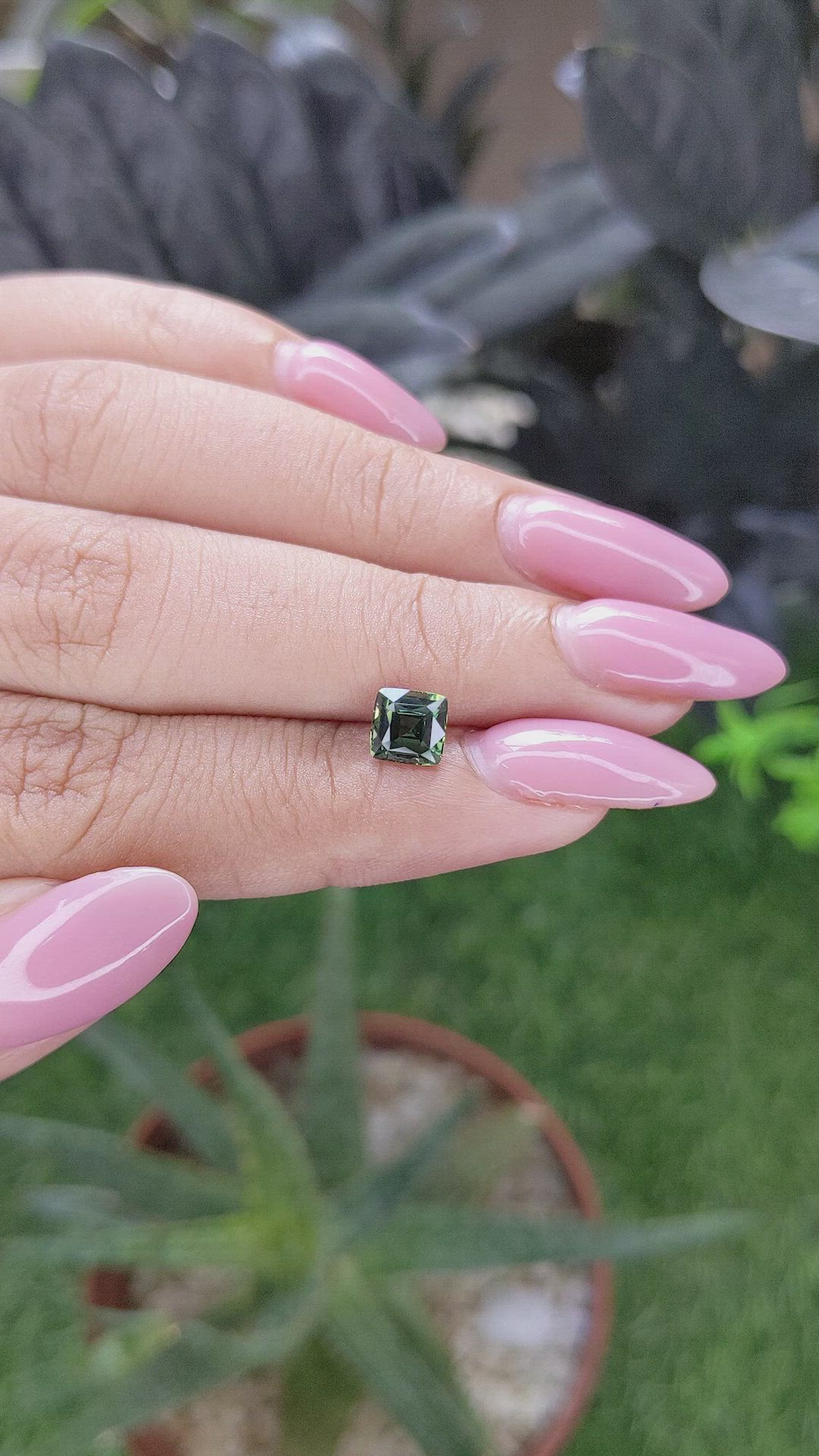 1.28 Ct. Bluish Green Sapphire from Australia Size Video