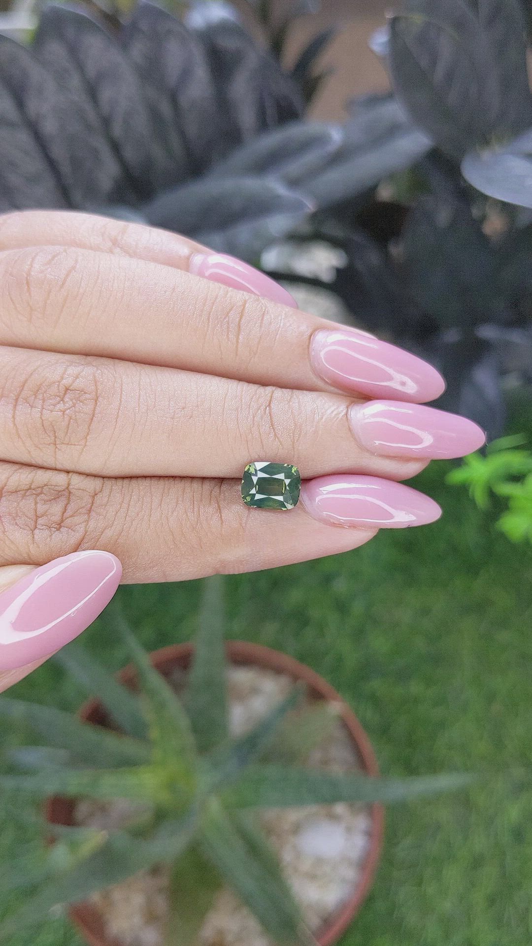 1.80 Ct. Bluish Green Sapphire from Australia Size Video