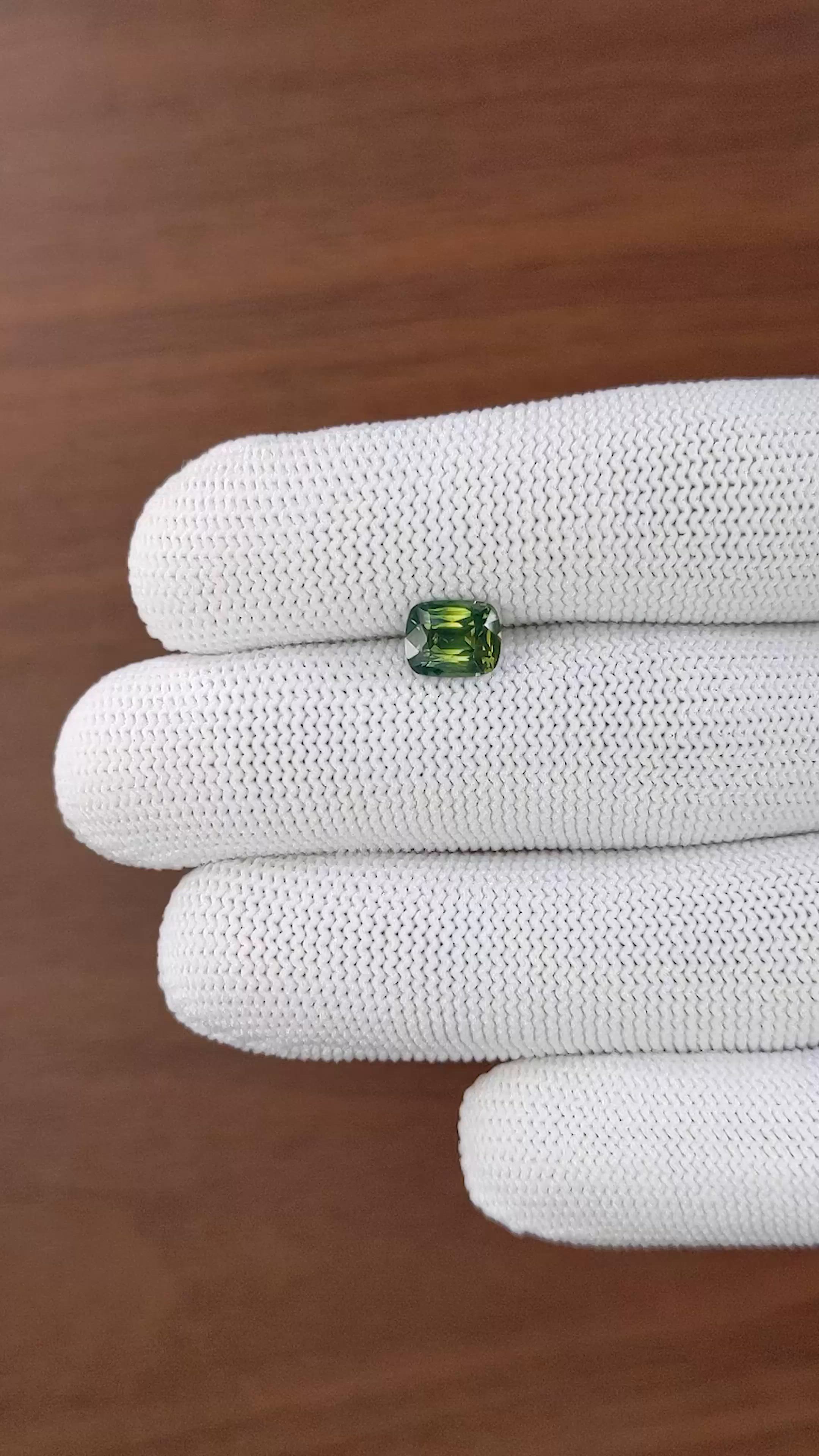 1.80 Ct. Bluish Green Sapphire from Australia Size Video